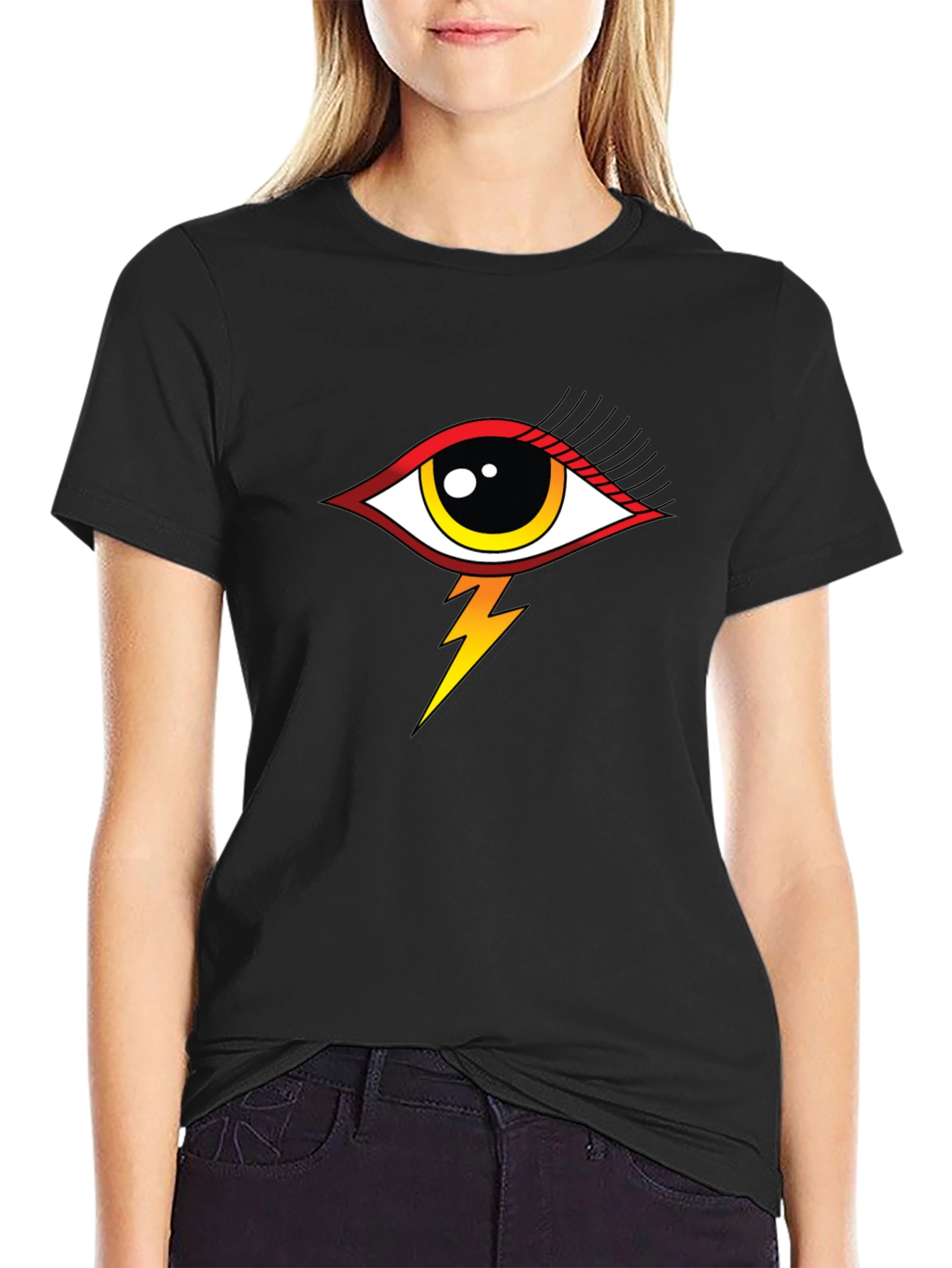Eye and Lightning Bolt Graphic Tee