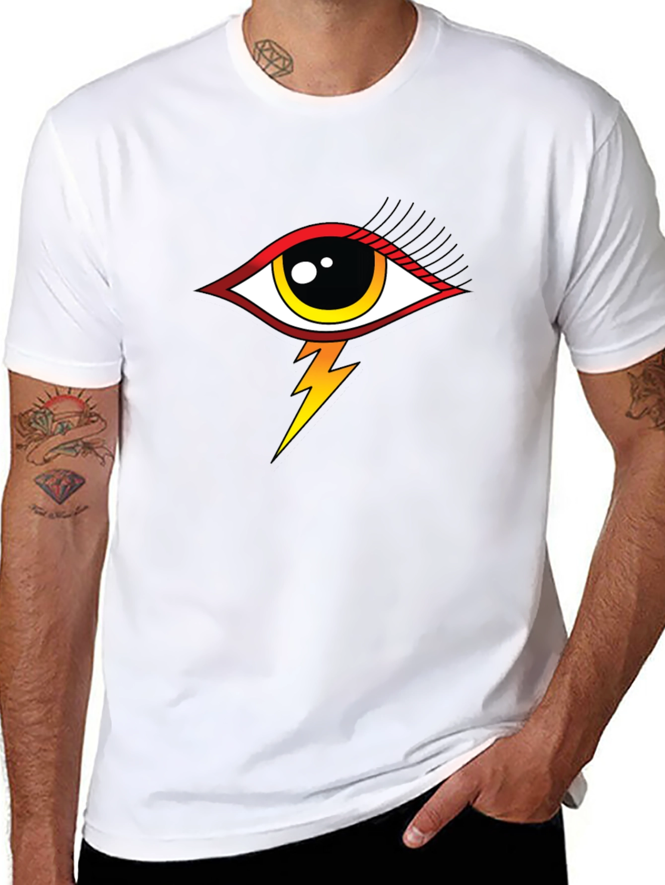Eye and Lightning Bolt Graphic Tee
