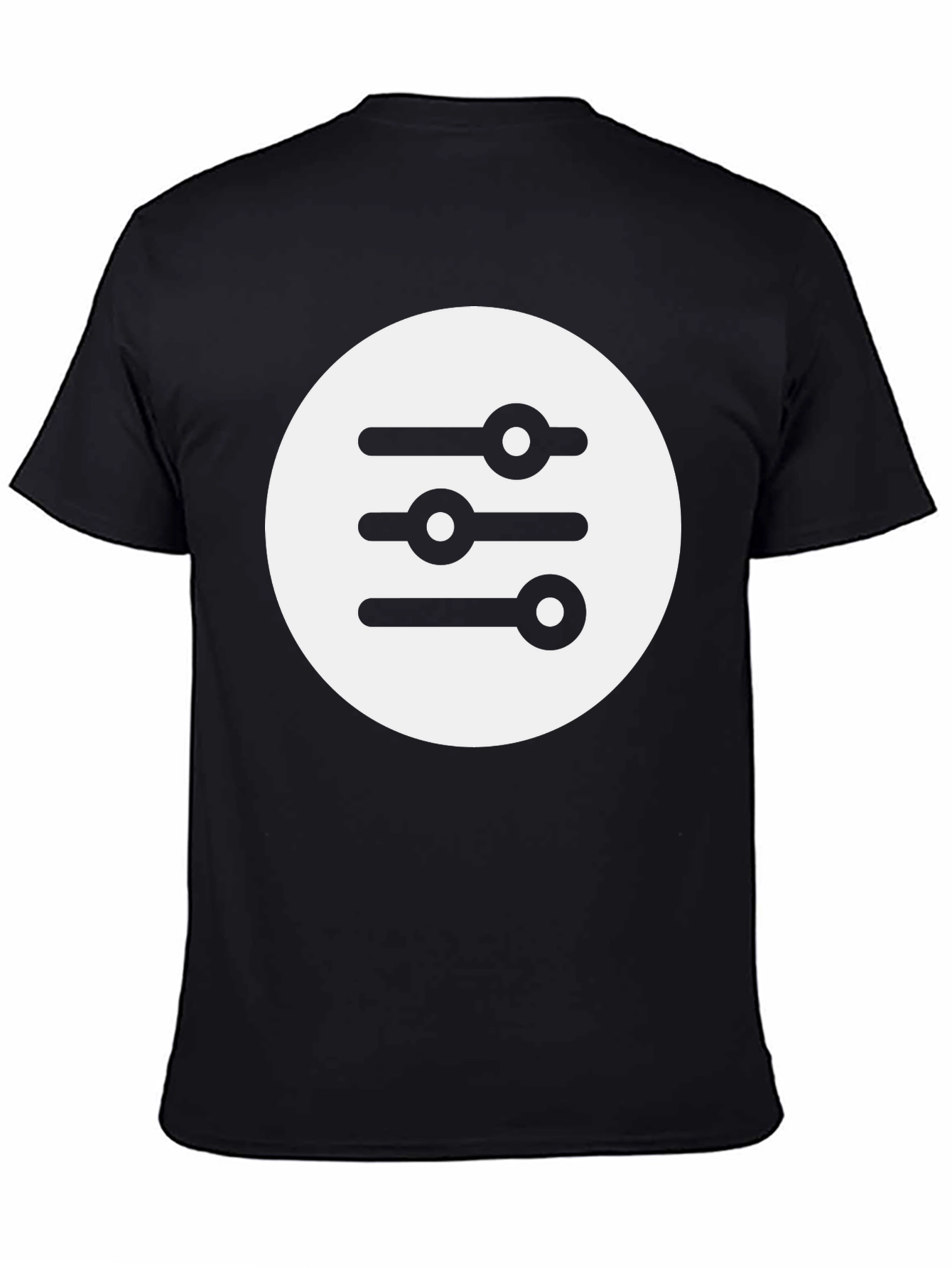 Graphic Tee: Equalizer Design Black T-Shirt