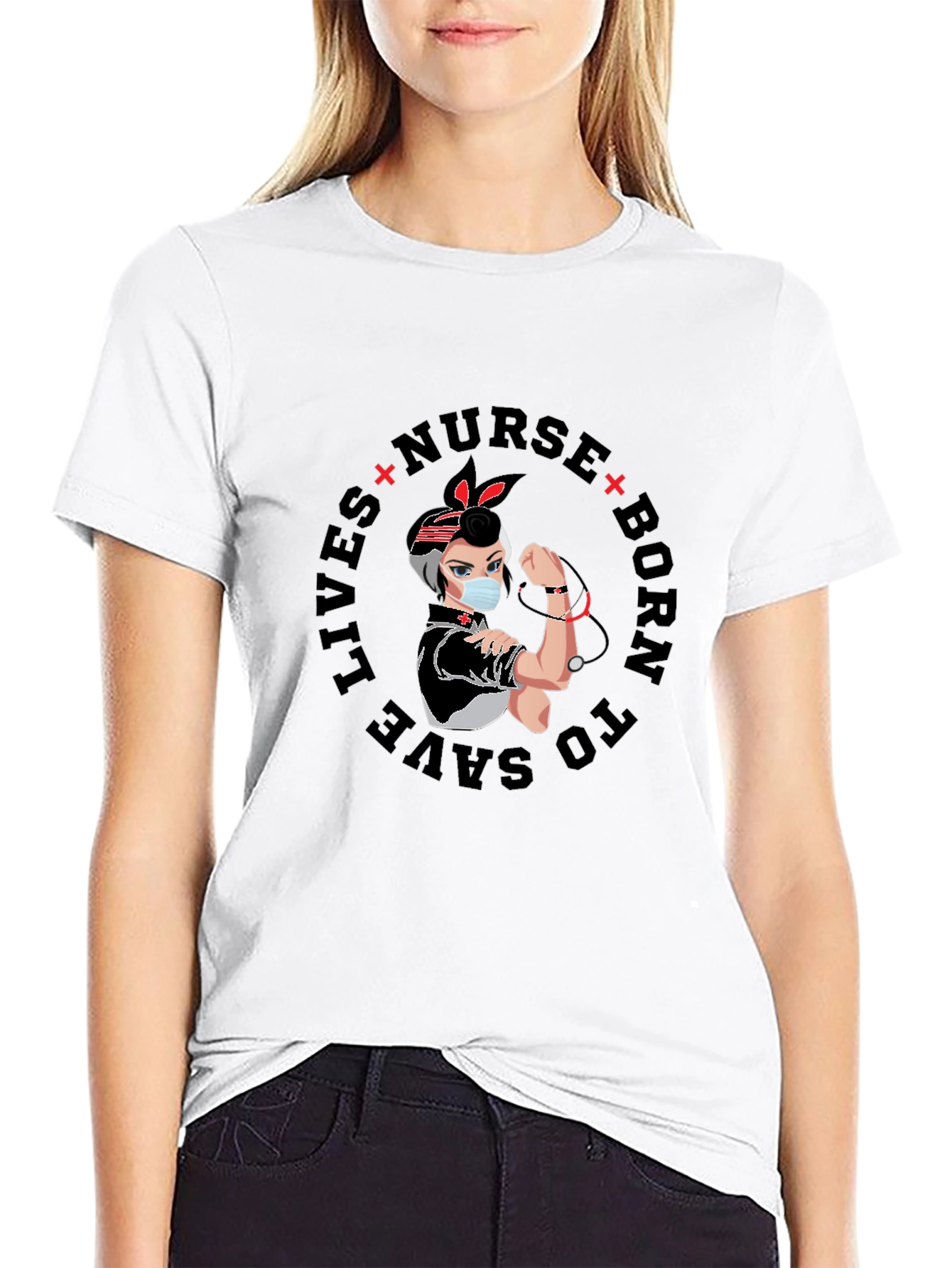 Nurse Born to Save Lives Graphic T-Shirt
