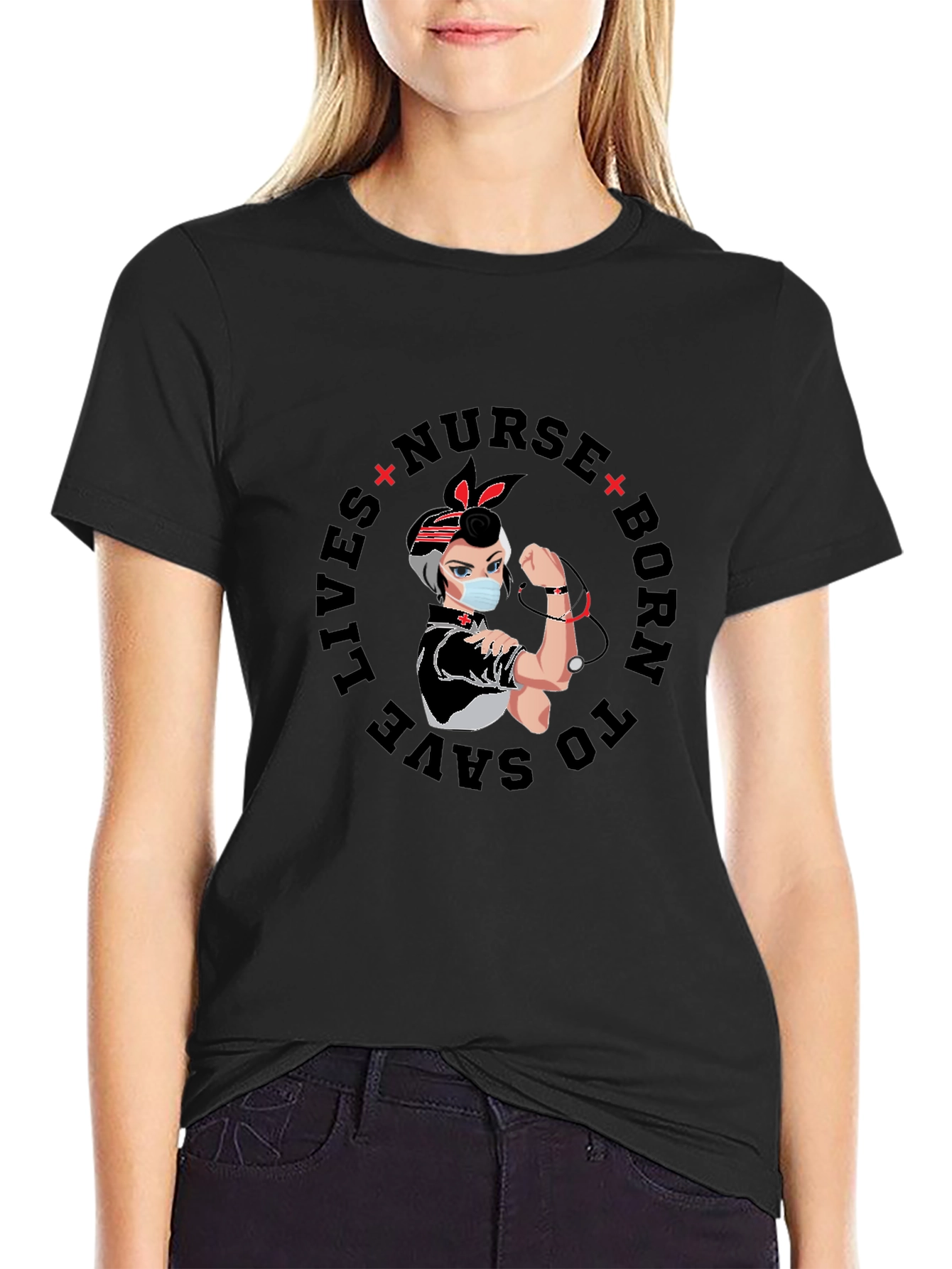 Nurse Born to Save Lives Graphic T-Shirt