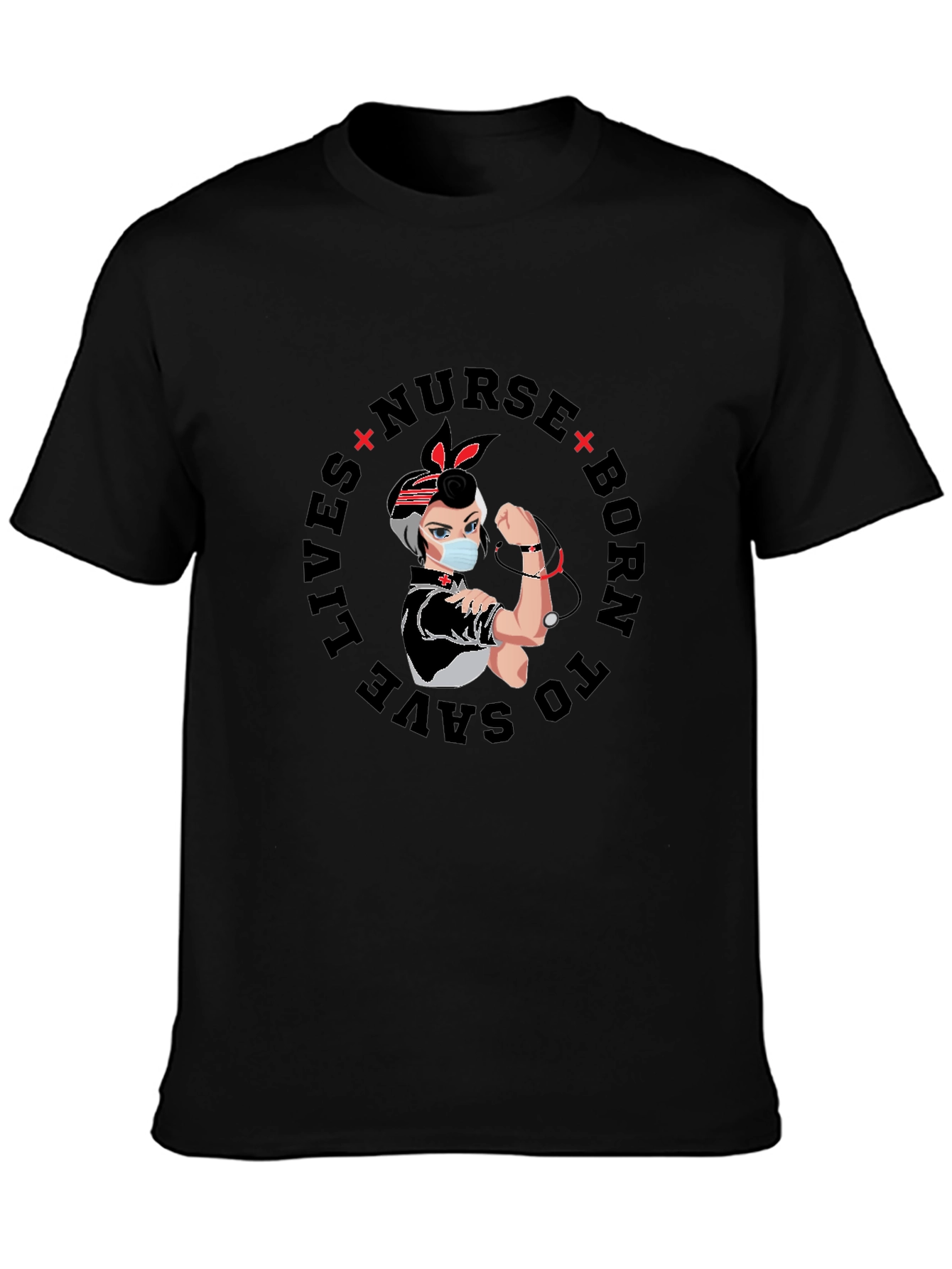Nurse Born to Save Lives Graphic T-Shirt