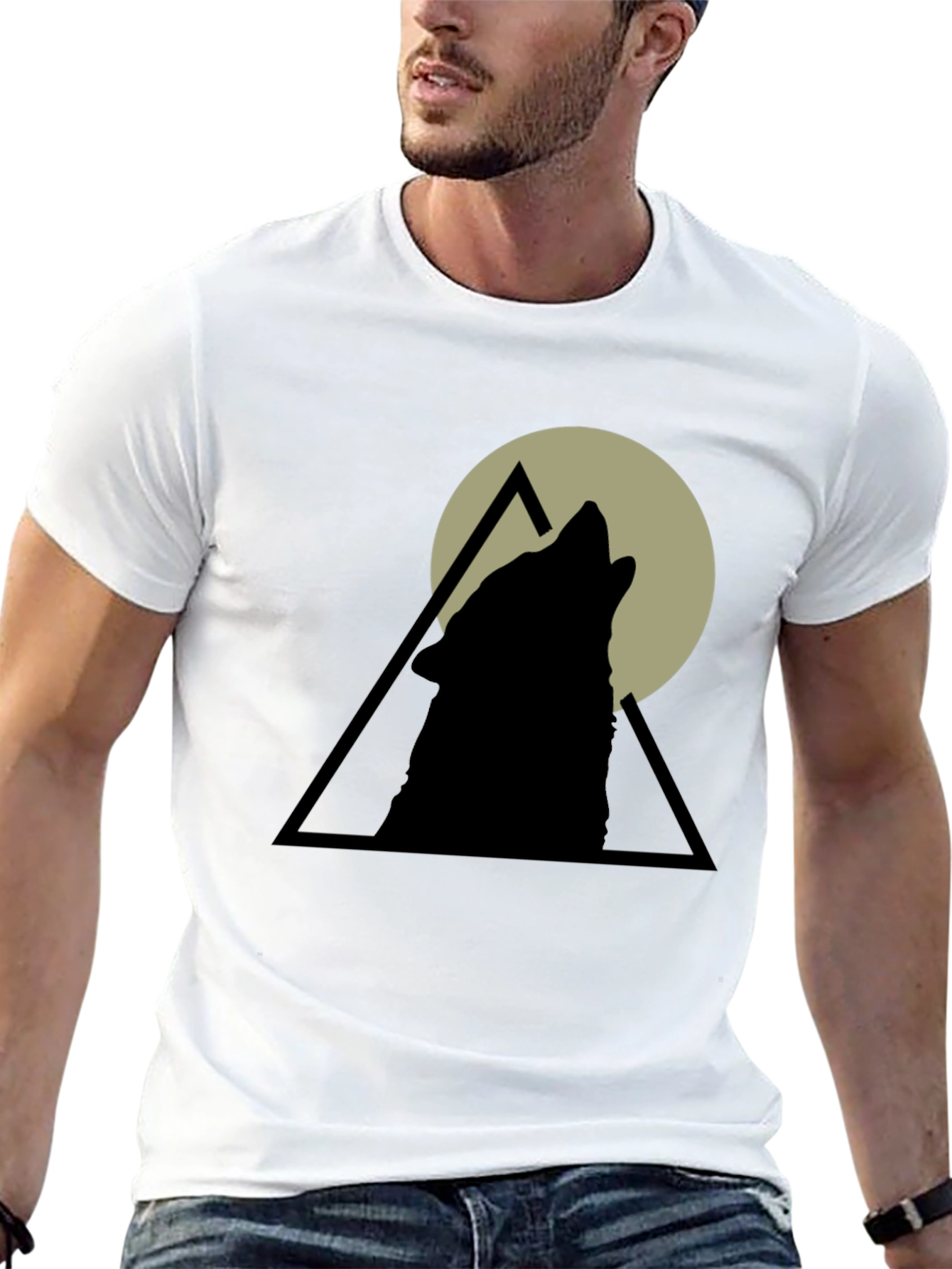 Wolf Howl Graphic Tee - Black Cotton T-Shirt