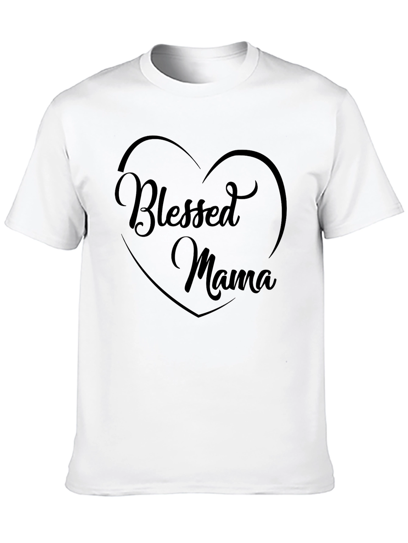 Blessed Mama Graphic Tee - Black