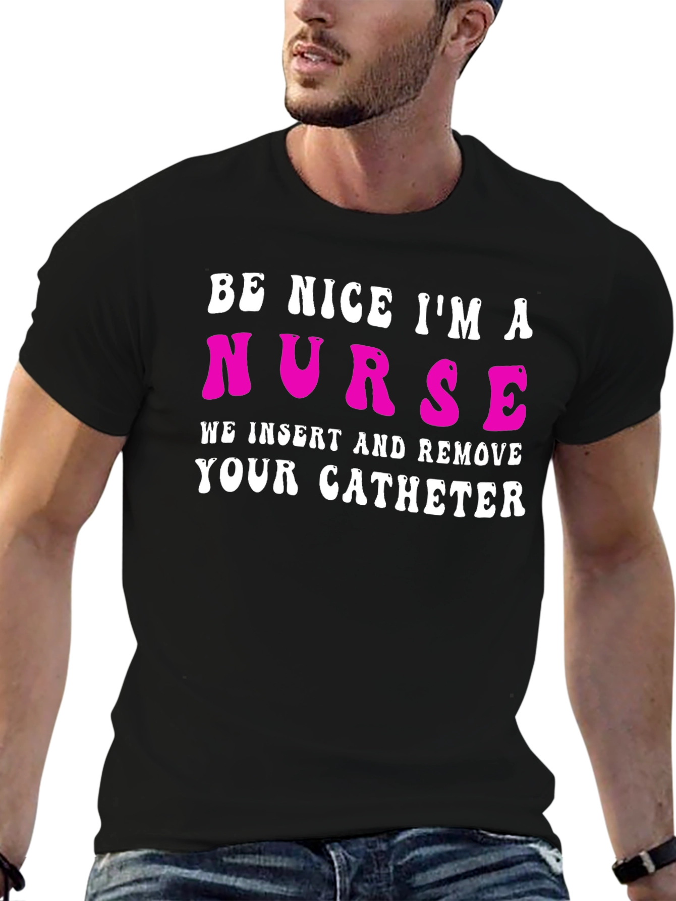 Funny Nurse Catheter T-Shirt