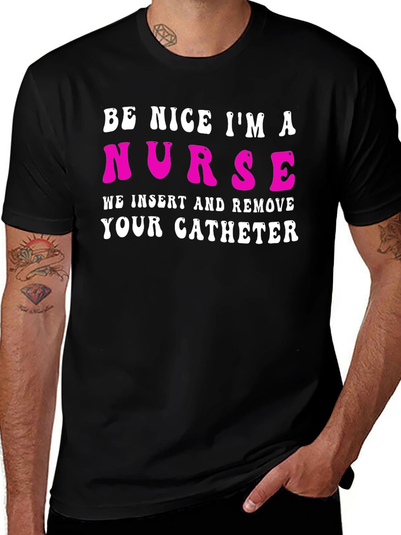 Funny Nurse Catheter T-Shirt