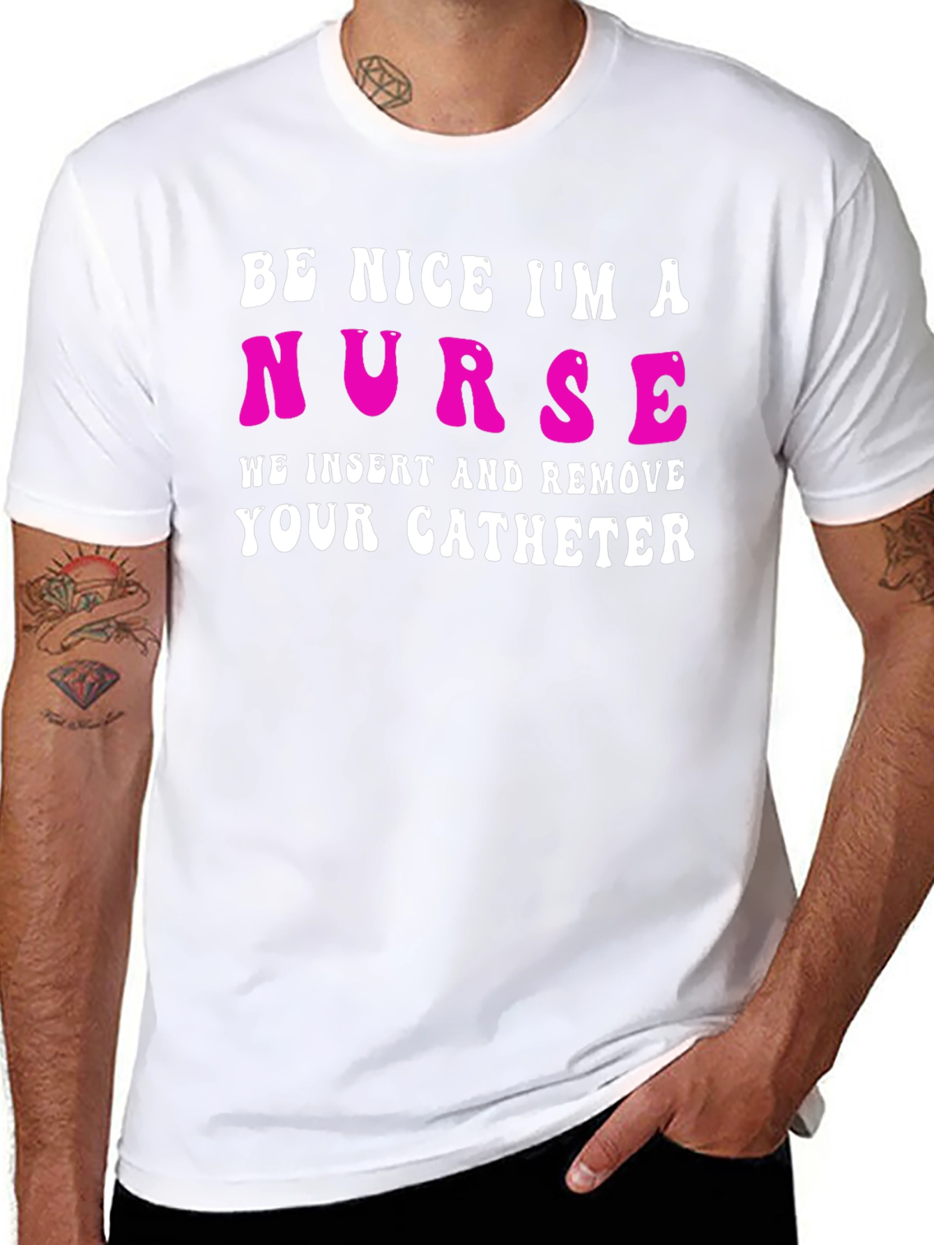 Funny Nurse Catheter T-Shirt