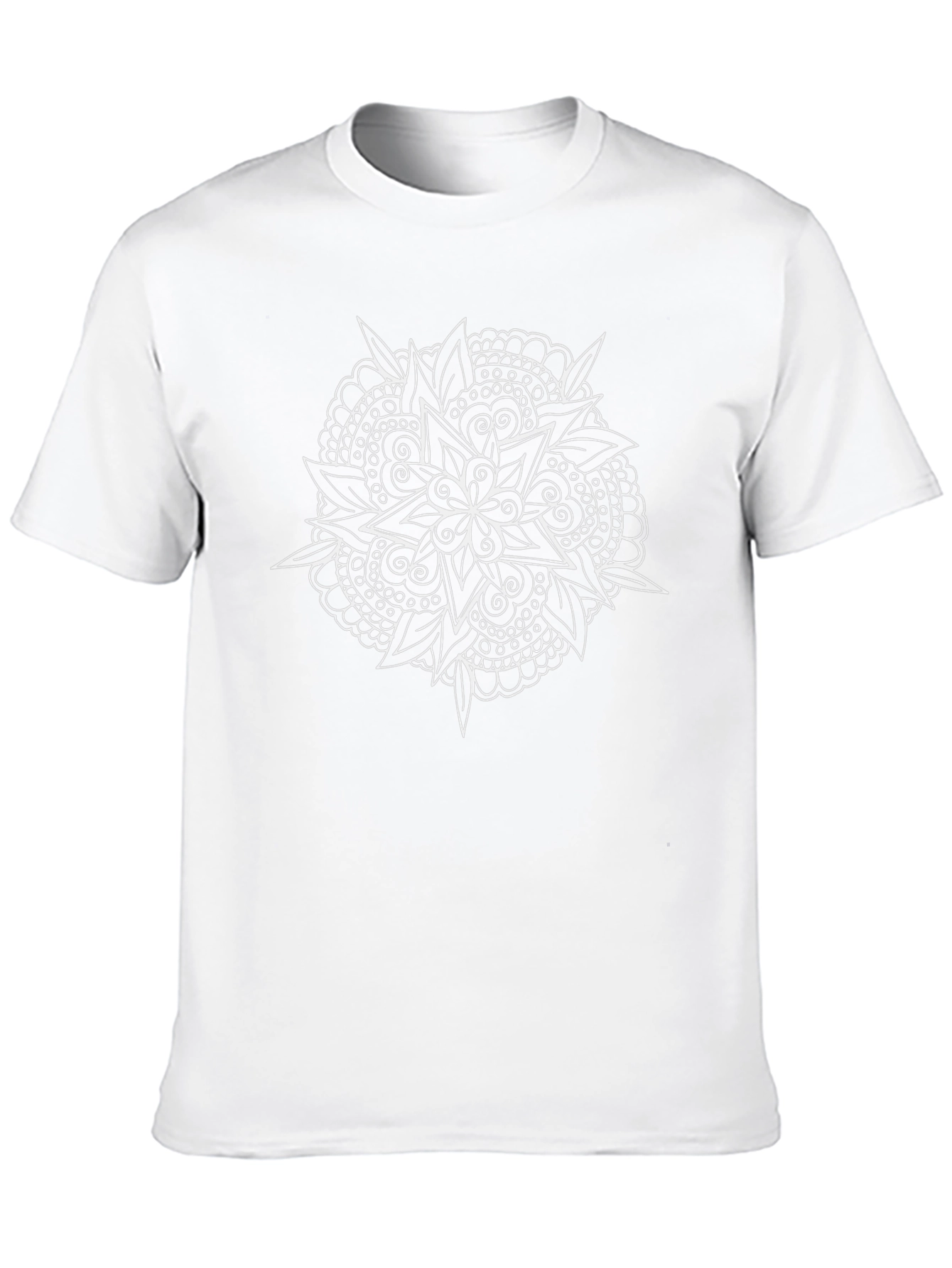 Floral Mandala Graphic T-Shirt - Black