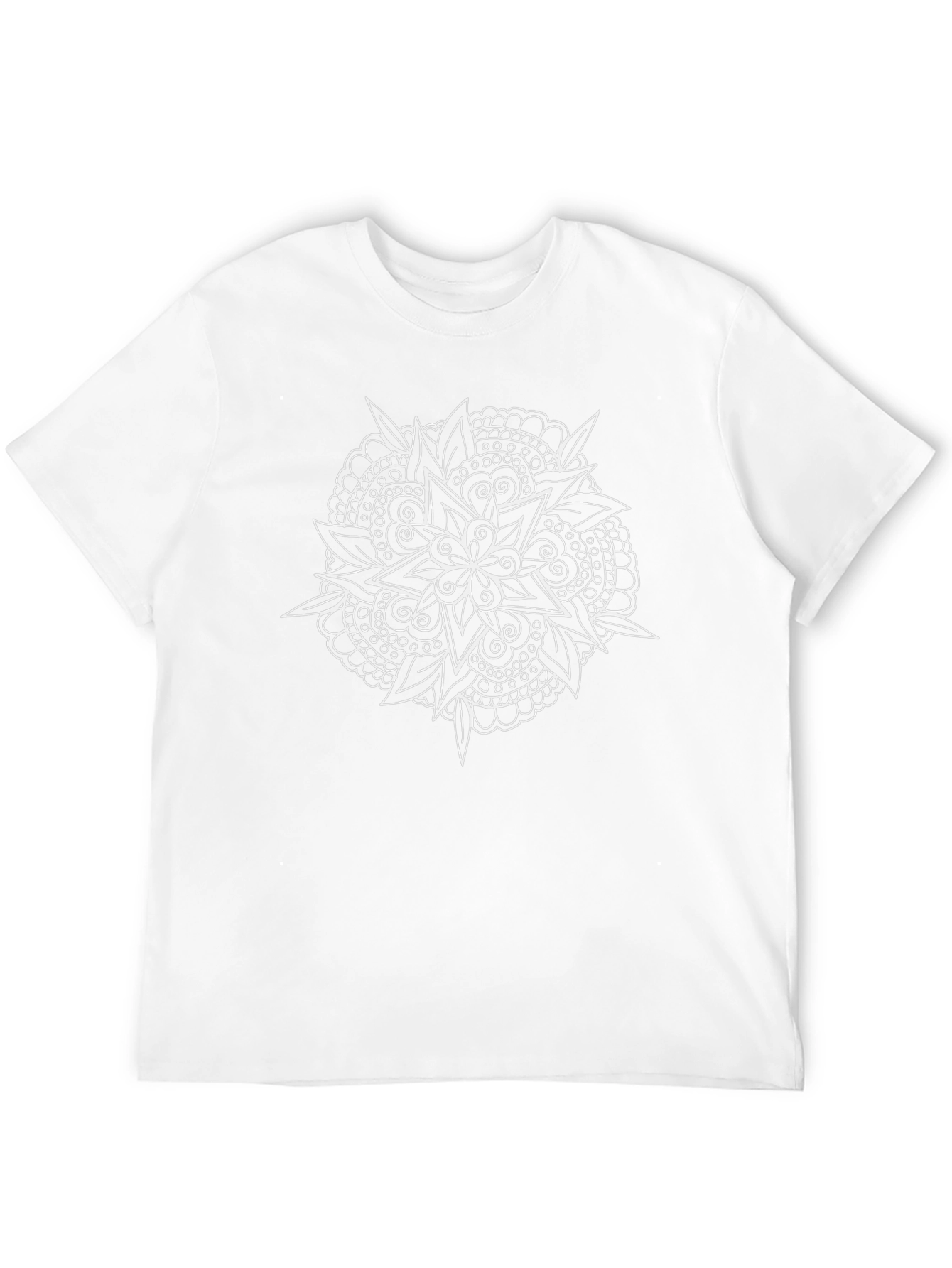 Floral Mandala Graphic T-Shirt - Black