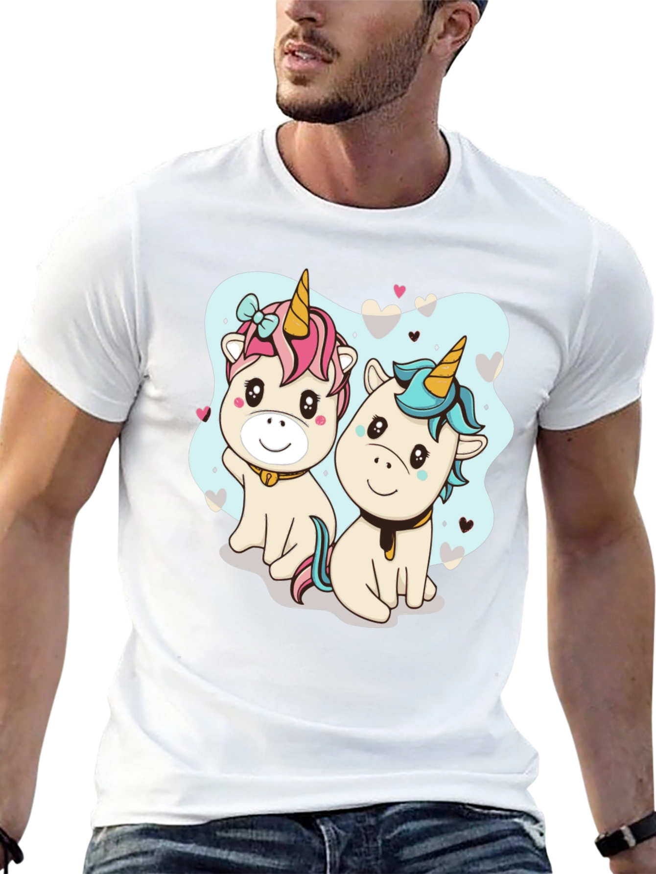 Cute Unicorn Cartoon Graphic T-Shirt