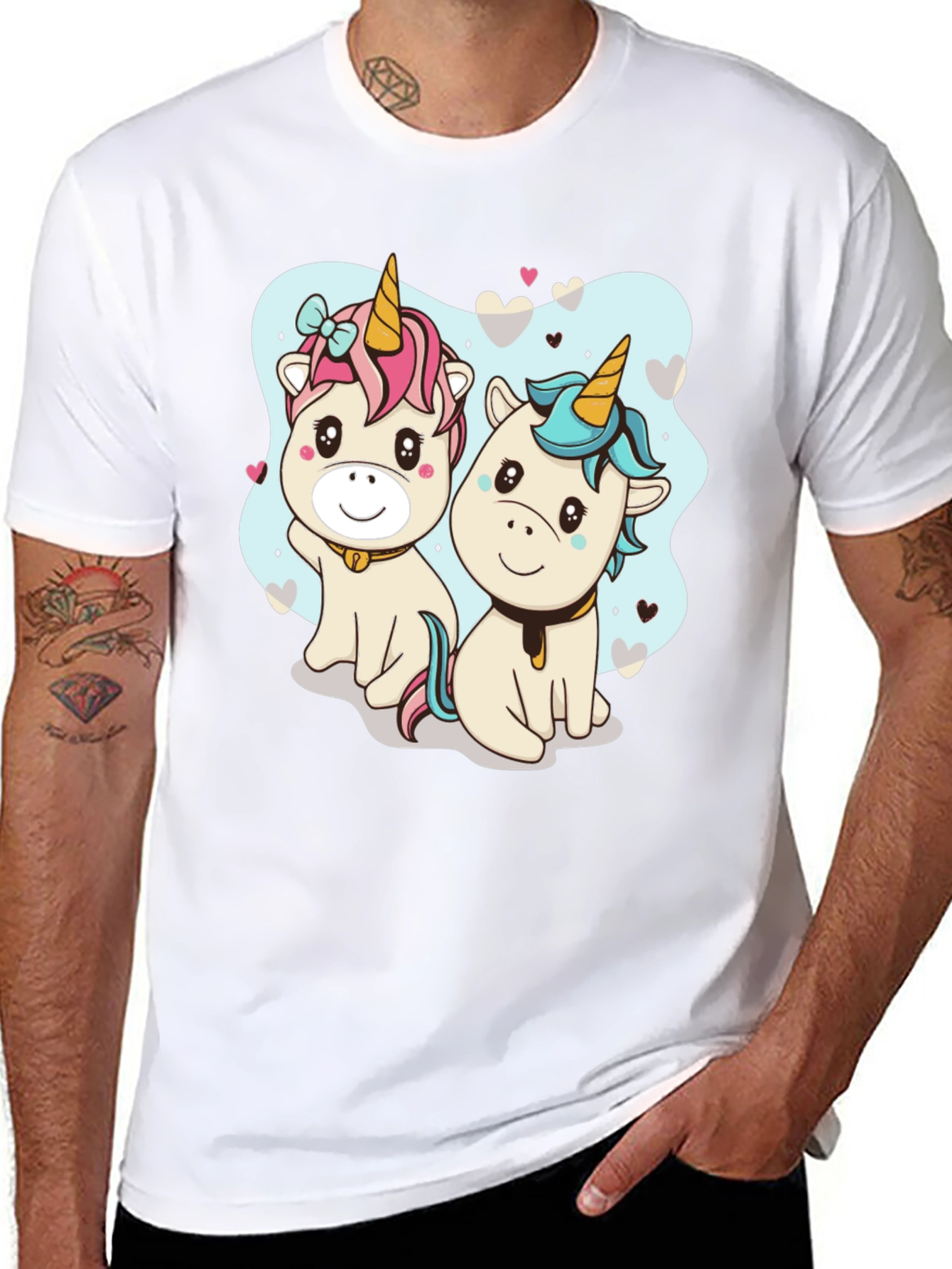 Cute Unicorn Cartoon Graphic T-Shirt