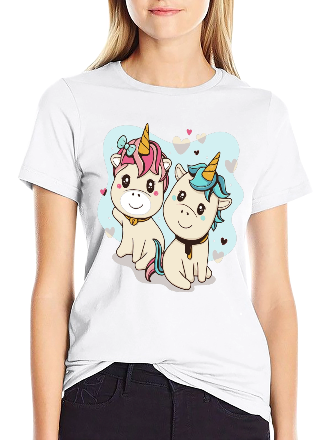 Cute Unicorn Cartoon Graphic T-Shirt