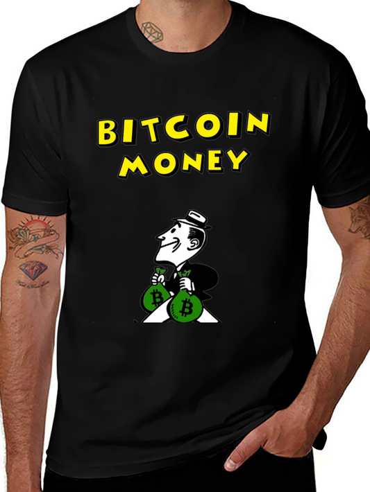 Bitcoin Money Black Graphic Tee