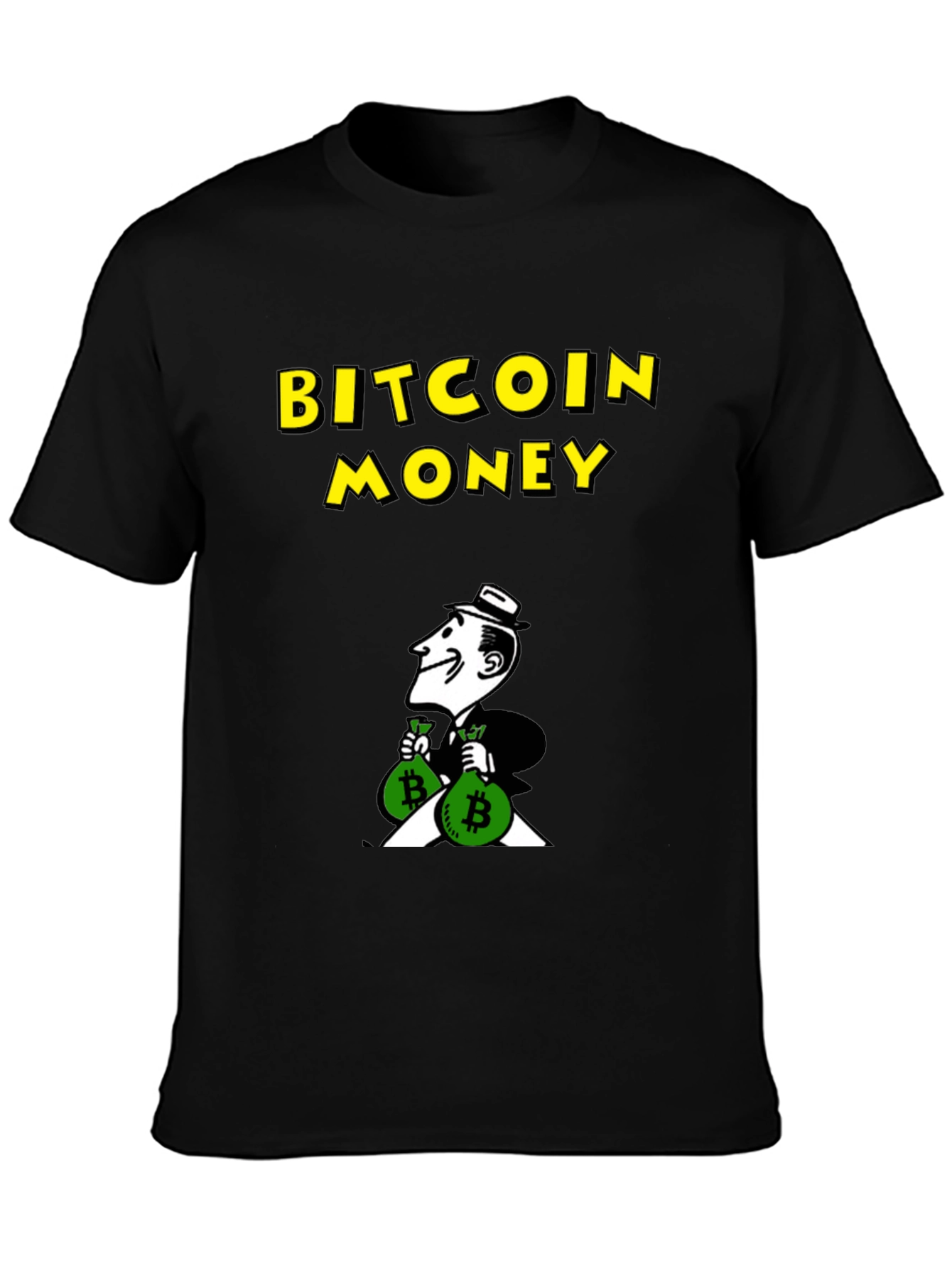 Bitcoin Money Black Graphic Tee