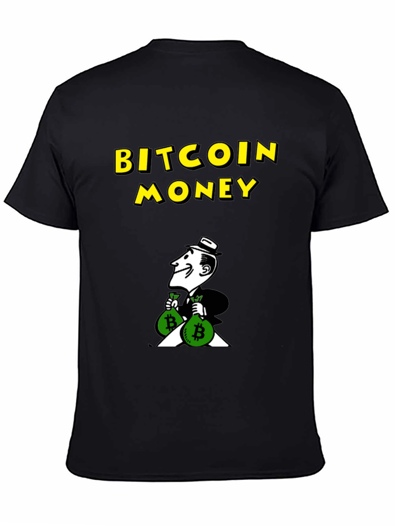 Bitcoin Money Black Graphic Tee