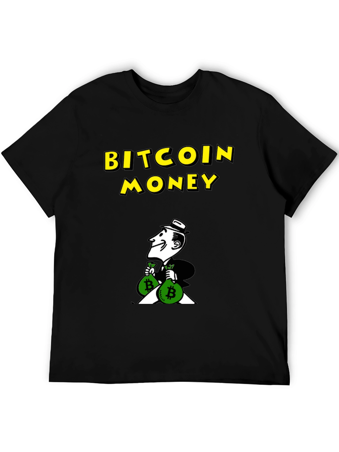 Bitcoin Money Black Graphic Tee