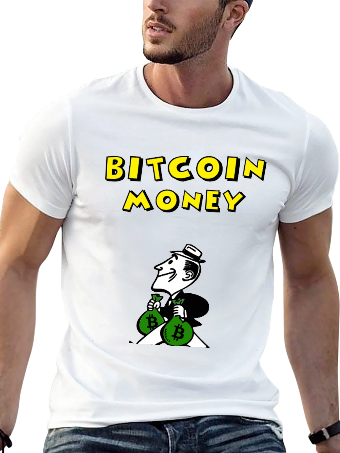 Bitcoin Money Black Graphic Tee
