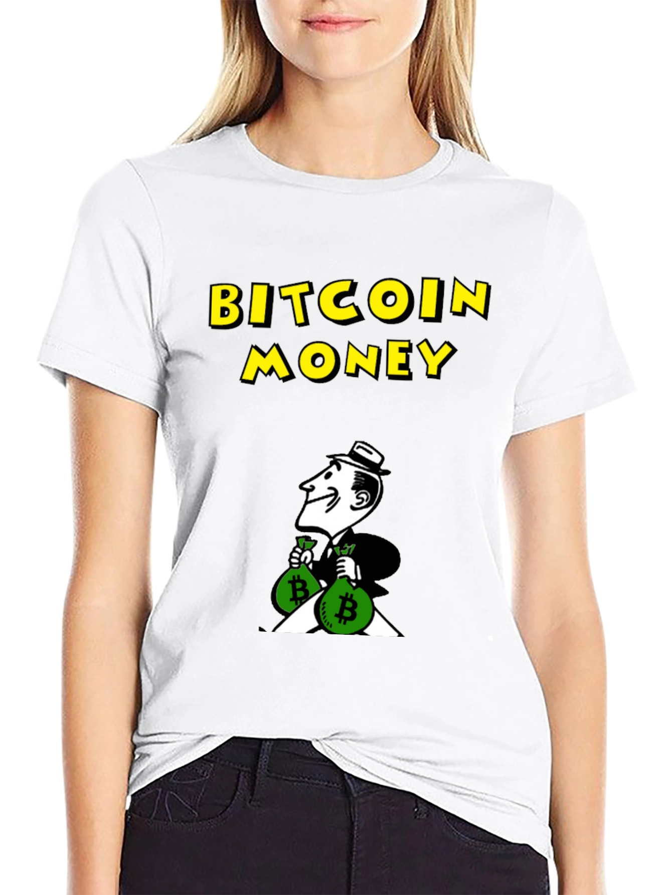 Bitcoin Money Black Graphic Tee