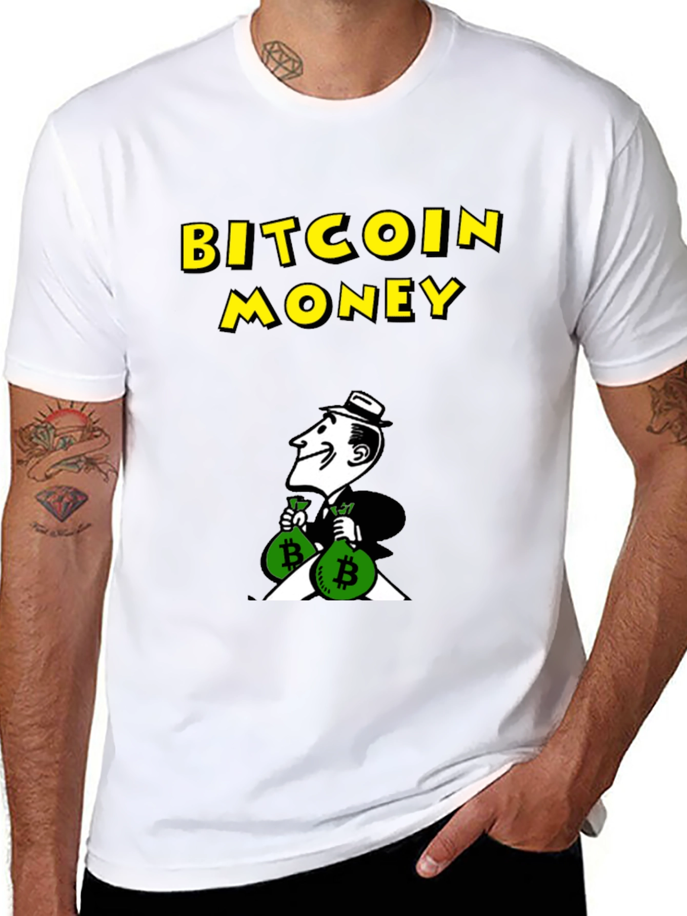 Bitcoin Money Black Graphic Tee