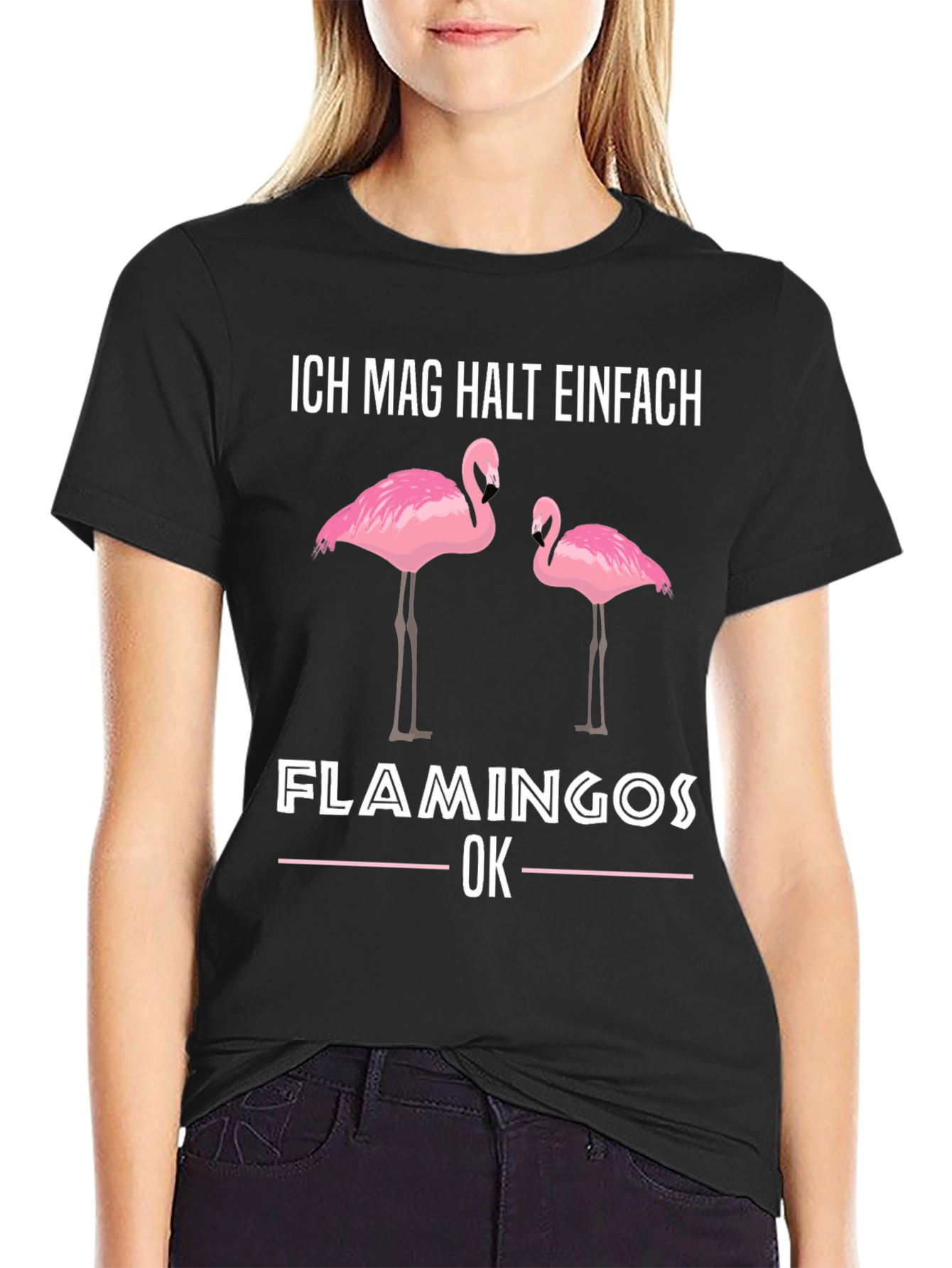 Flamingo Graphic T-Shirt - Ich Mag Halt Einfach Design