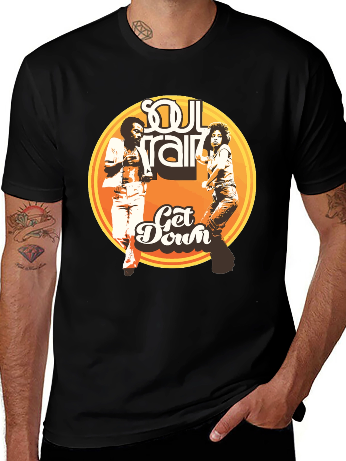 Soul Train Get Down Black T-Shirt