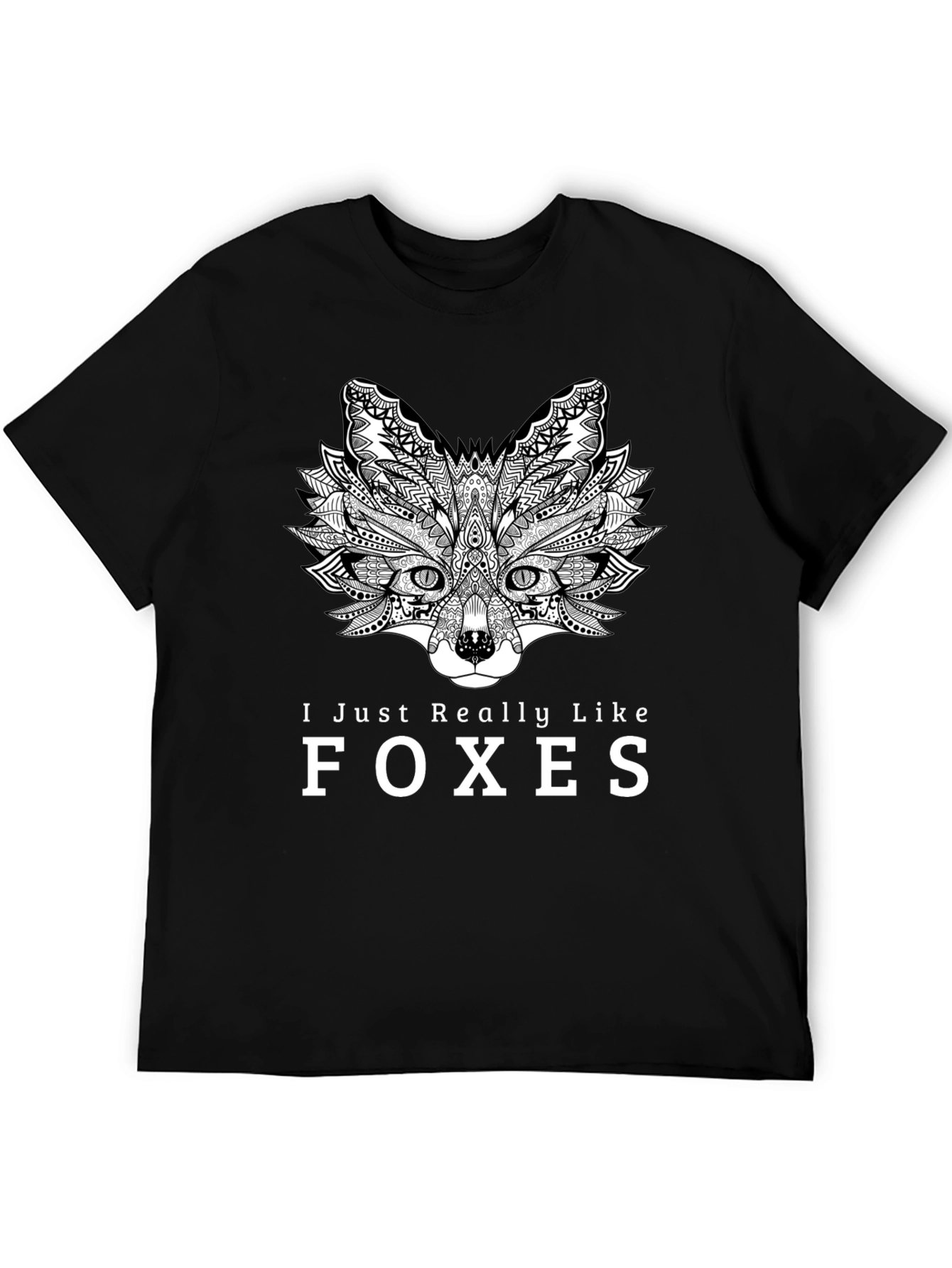 Fox Lover Black T-Shirt - Unique Animal Graphic Tee