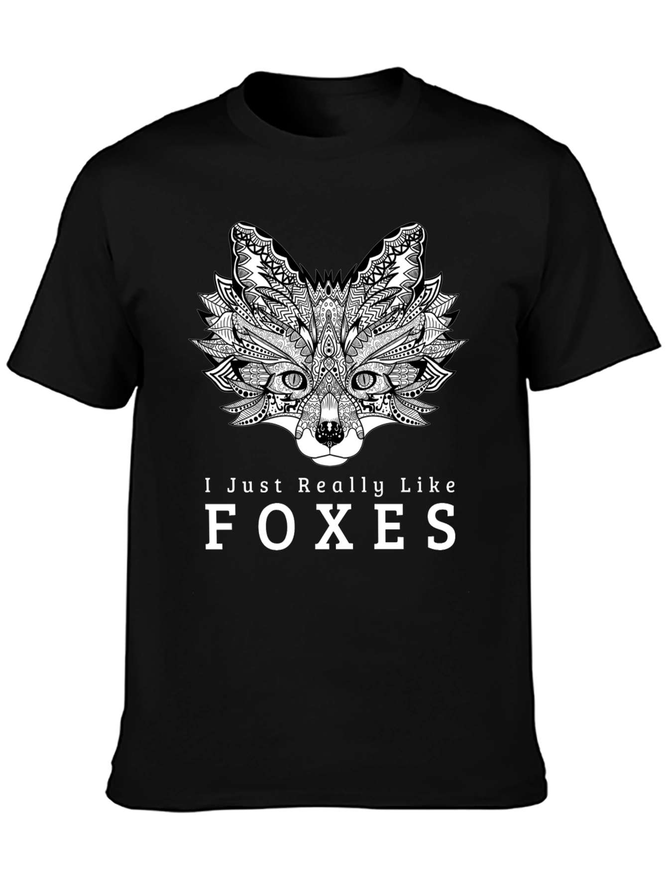Fox Lover Black T-Shirt - Unique Animal Graphic Tee