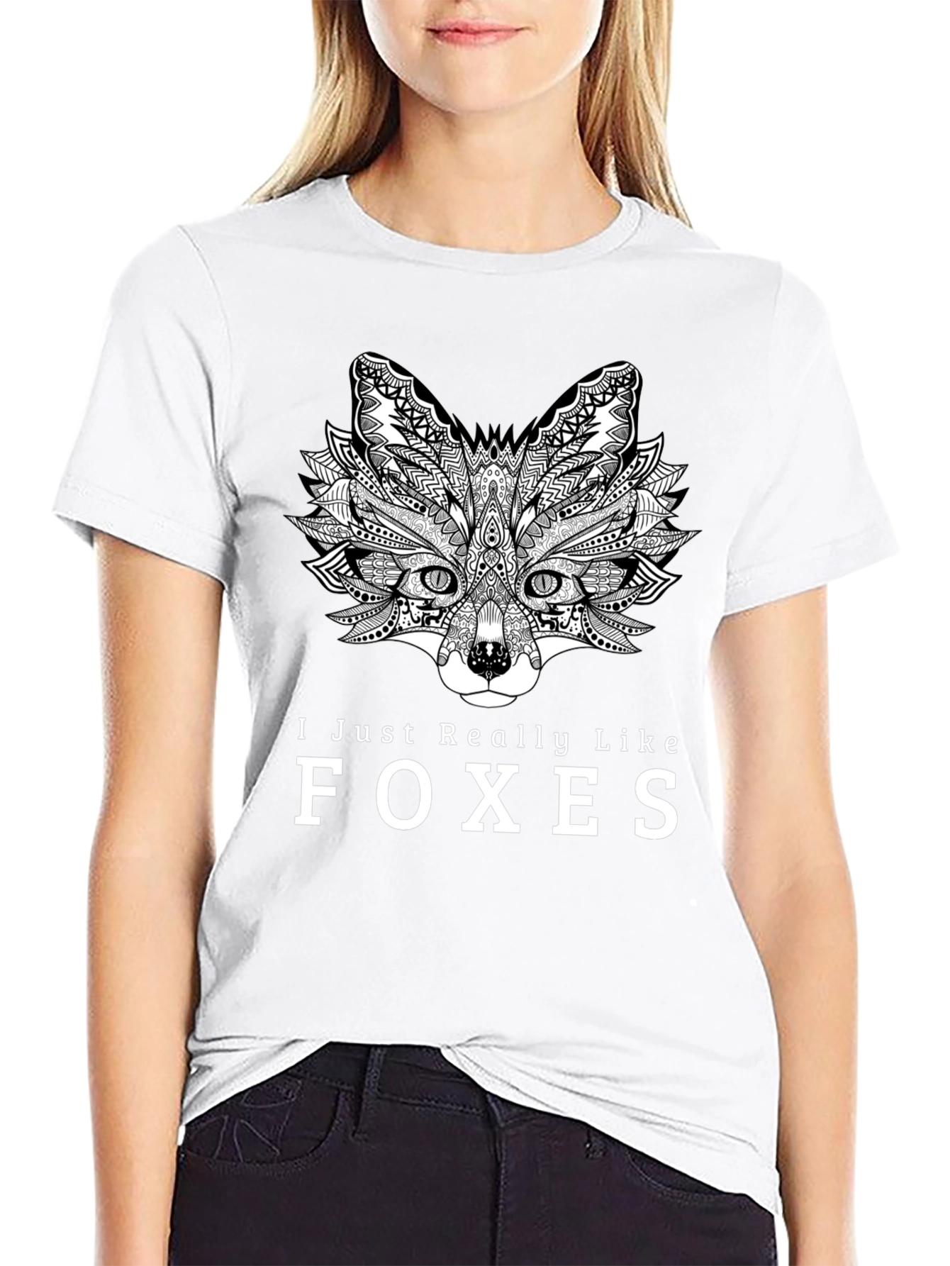Fox Lover Black T-Shirt - Unique Animal Graphic Tee