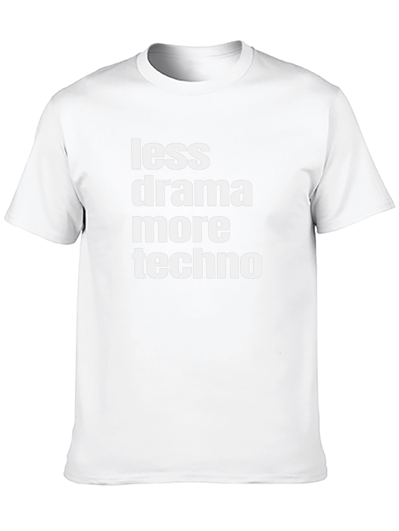 Less Drama More Techno Graphic Tee - Black