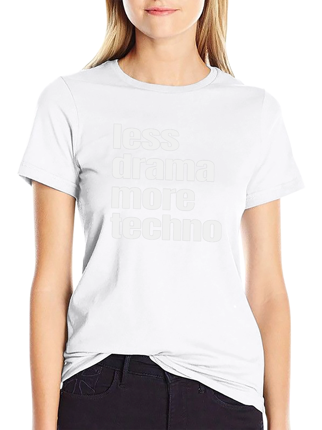 Less Drama More Techno Graphic Tee - Black