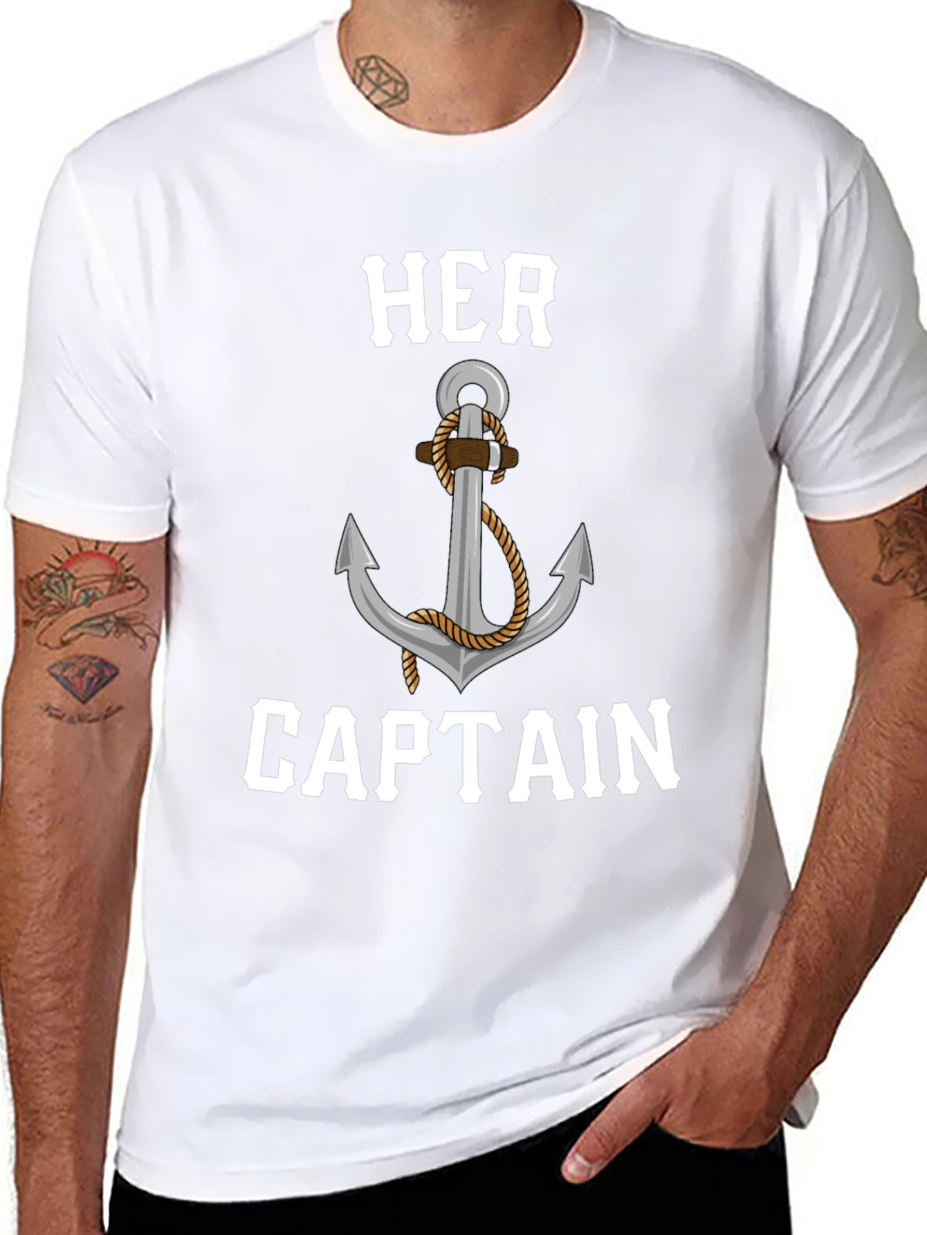 Her Captain Anchor Graphic T-Shirt