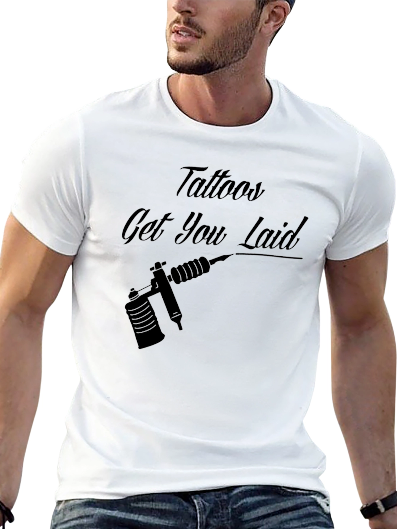 Tattoos Get You Laid Black Graphic Tee