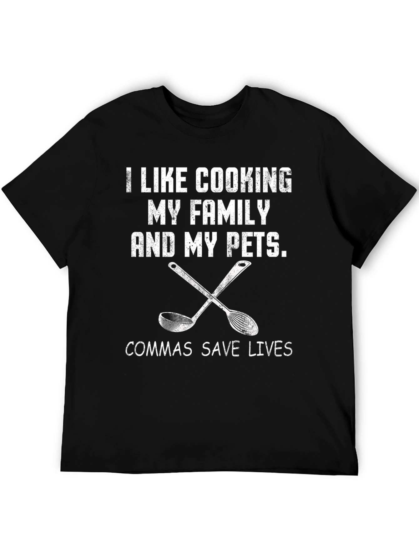 Funny Cooking T-Shirt: Commas Save Lives!