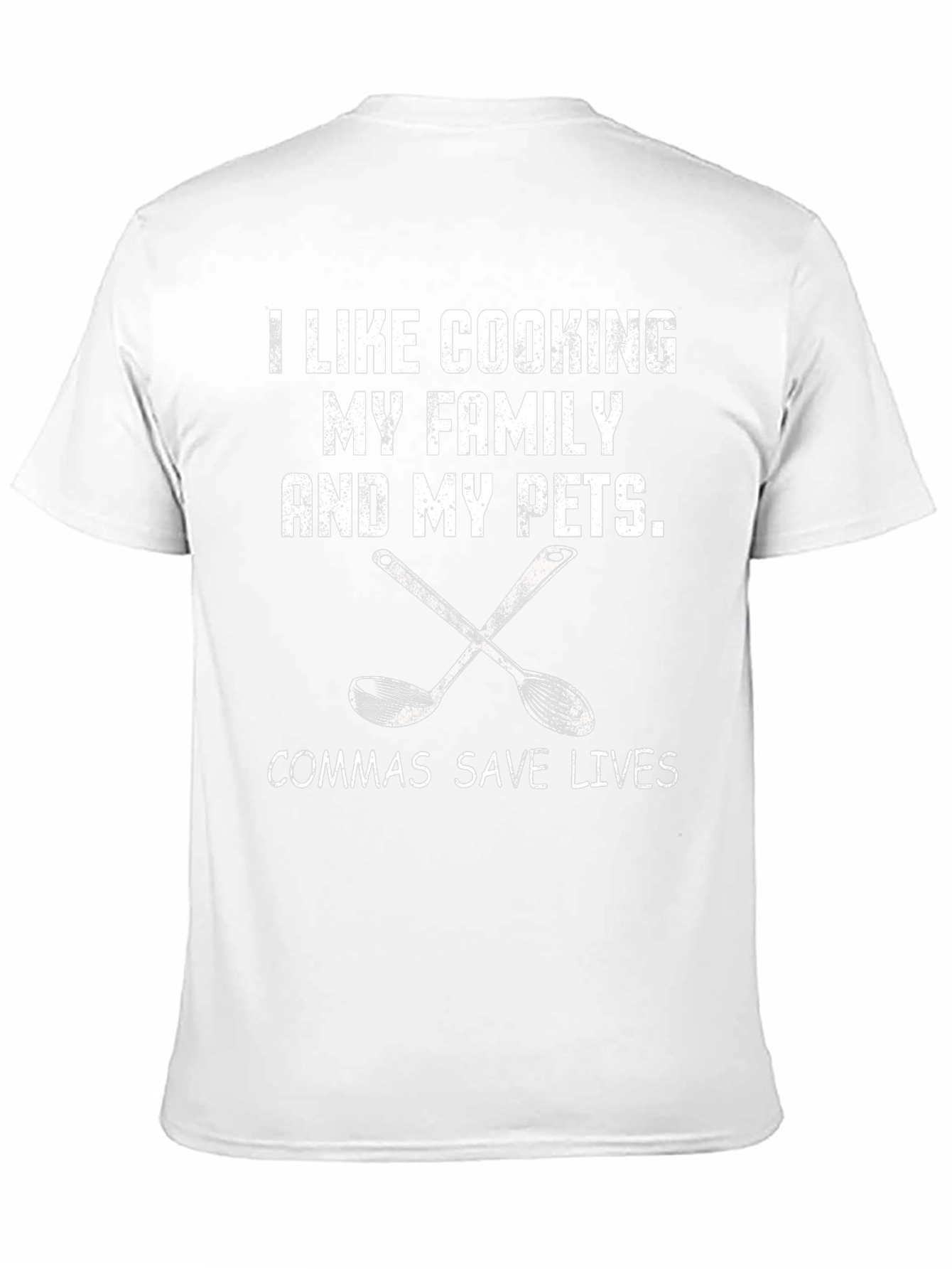 Funny Cooking T-Shirt: Commas Save Lives!