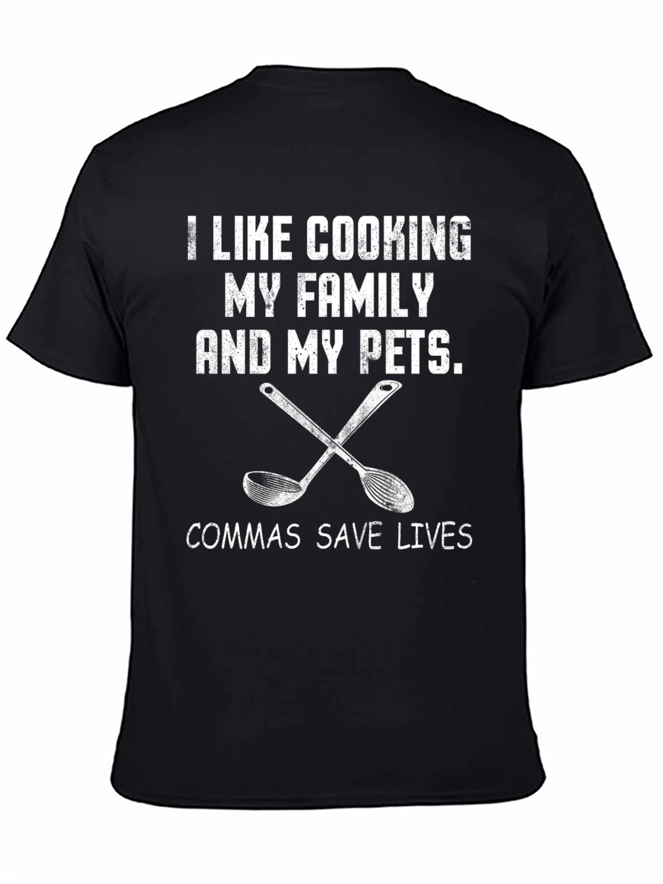 Funny Cooking T-Shirt: Commas Save Lives!