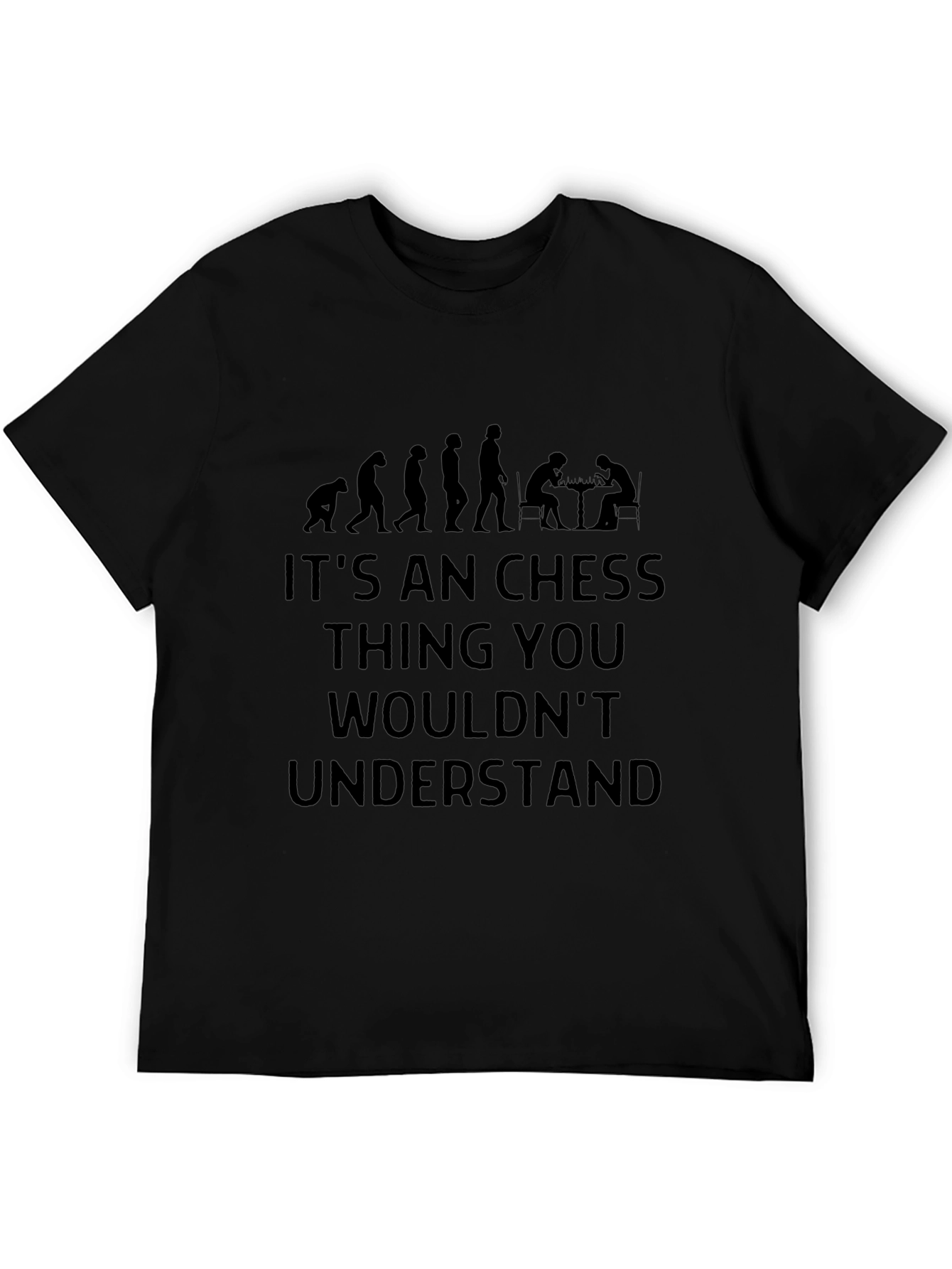 Chess Evolution Black T-Shirt: Its a Chess Thing