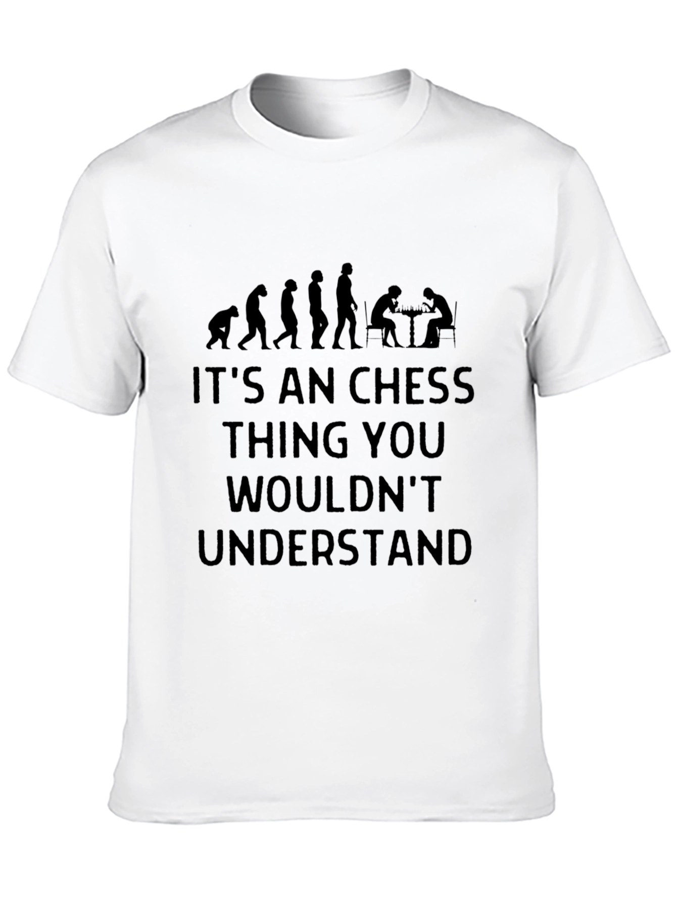 Chess Evolution Black T-Shirt: Its a Chess Thing