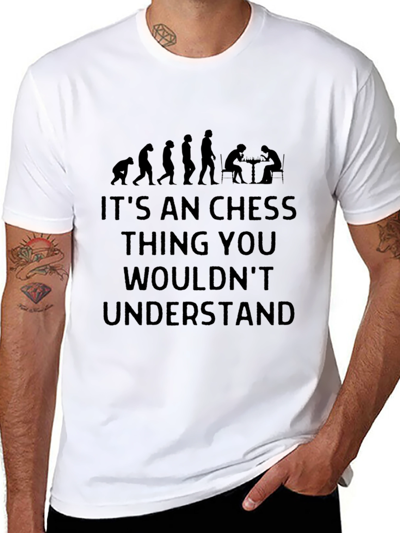 Chess Evolution Black T-Shirt: Its a Chess Thing
