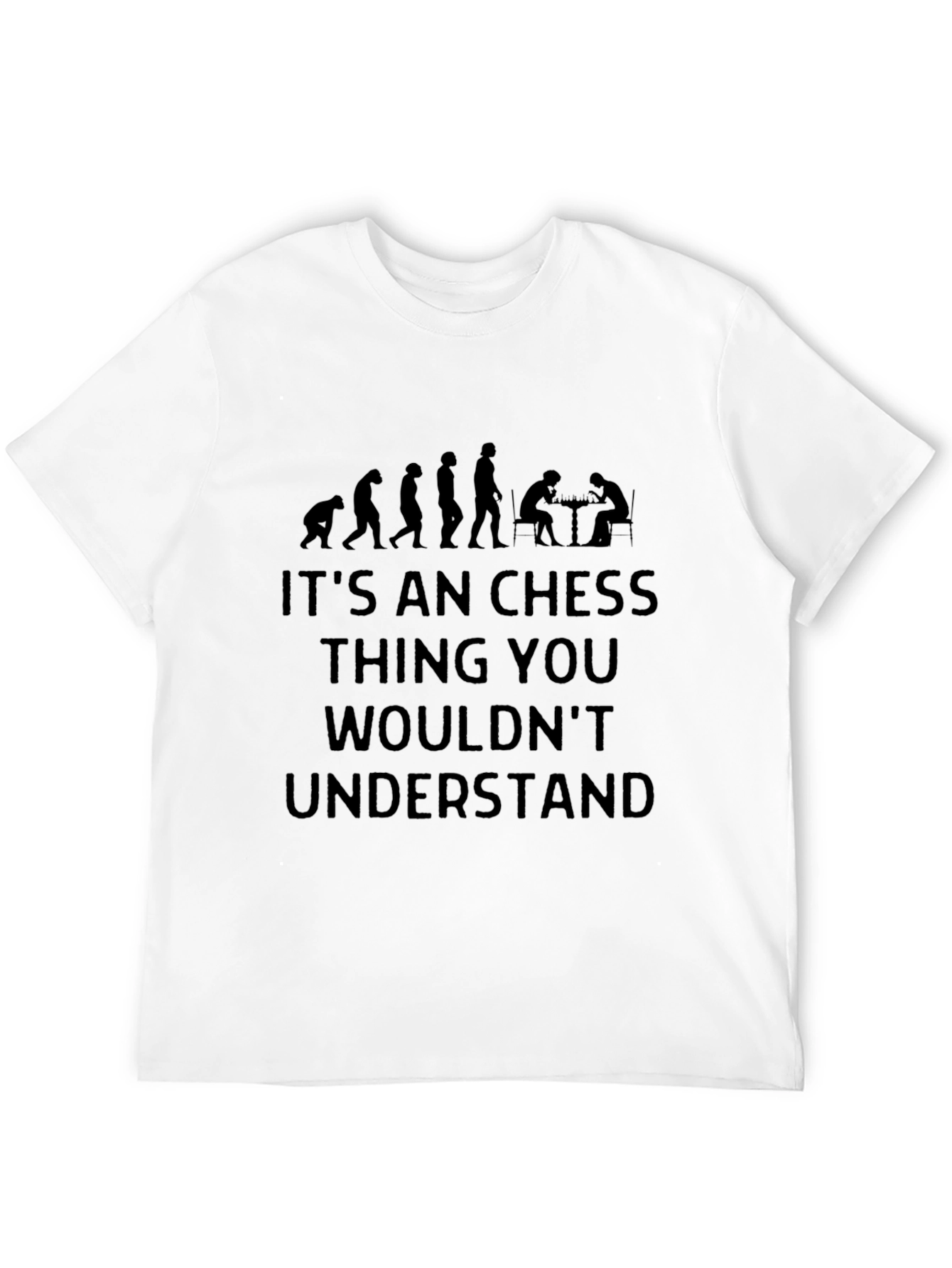 Chess Evolution Black T-Shirt: Its a Chess Thing
