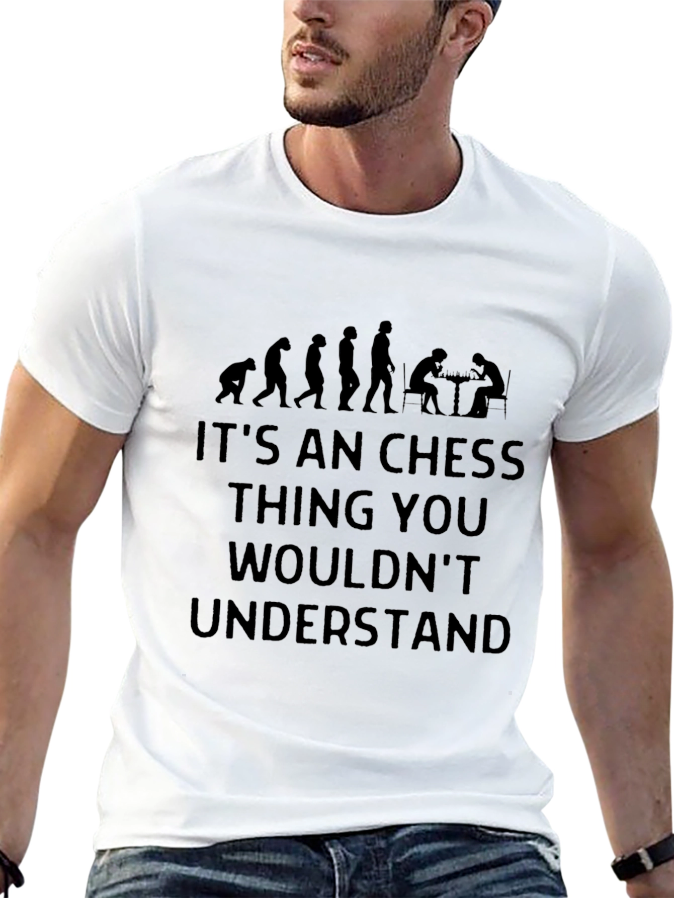 Chess Evolution Black T-Shirt: Its a Chess Thing