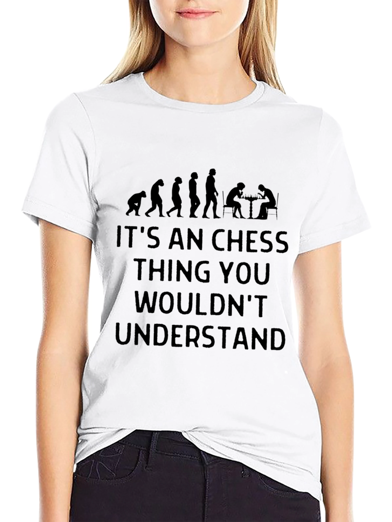 Chess Evolution Black T-Shirt: Its a Chess Thing