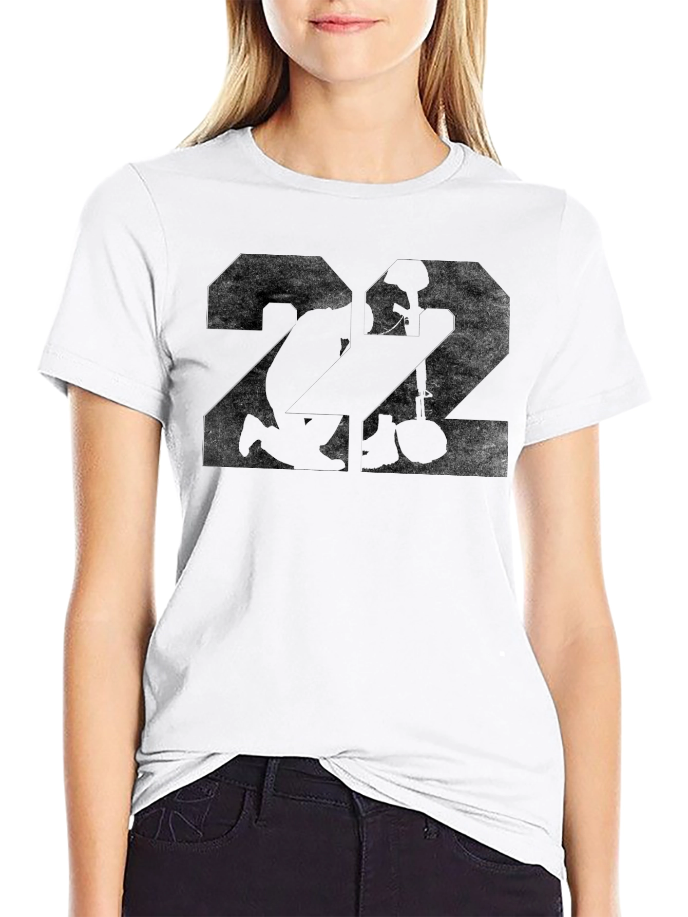 Black 22 Veteran T-Shirt