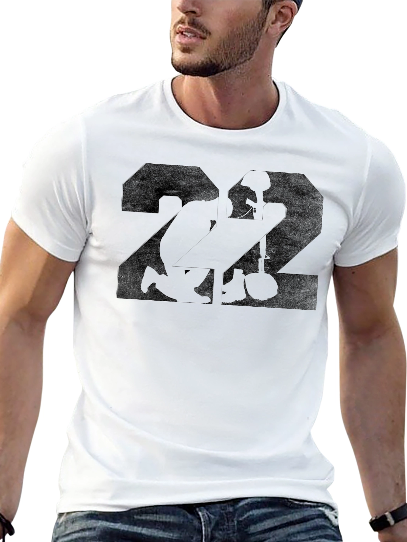 Black 22 Veteran T-Shirt