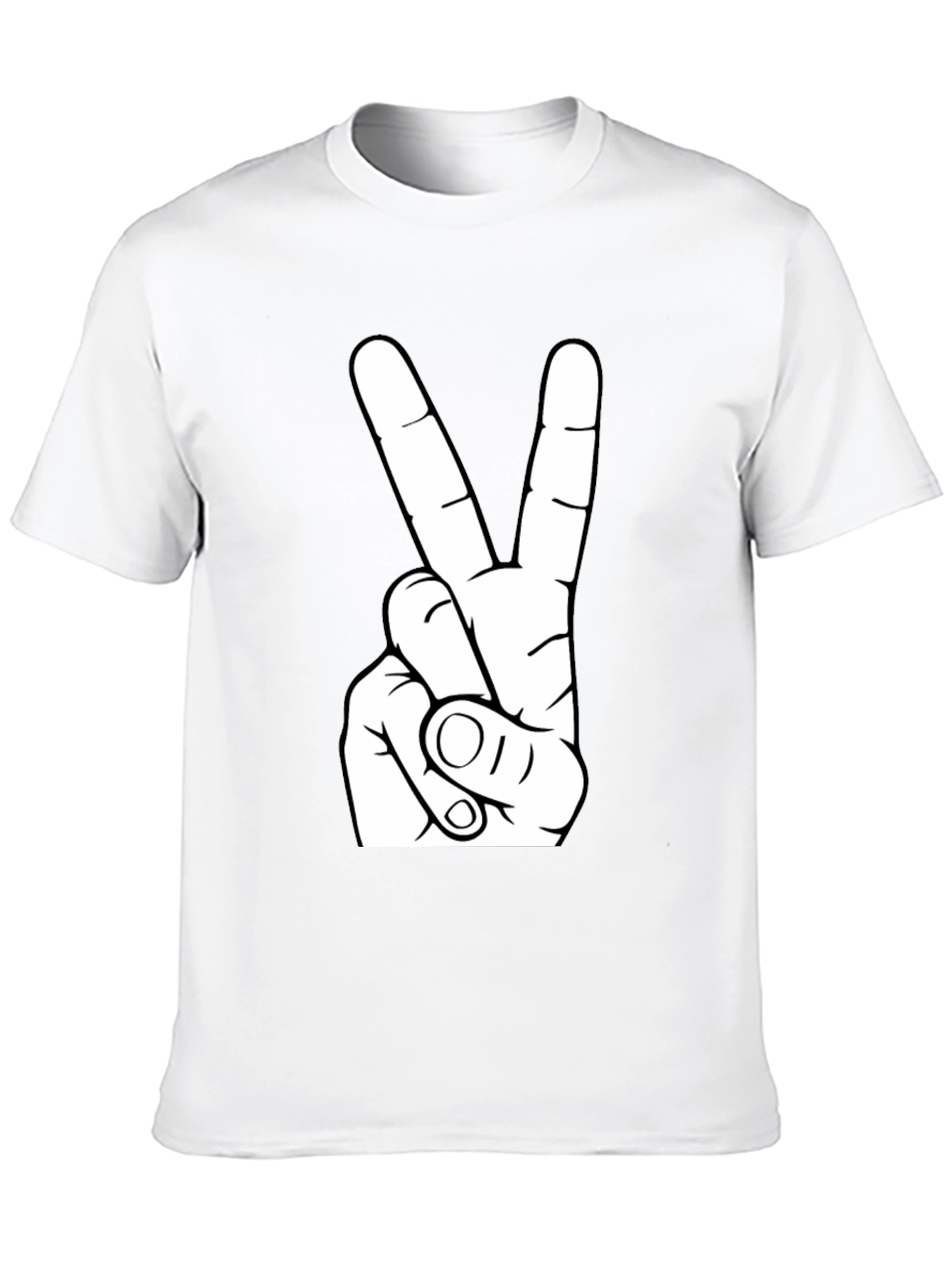 Peace Sign Graphic Tee - Black T-Shirt