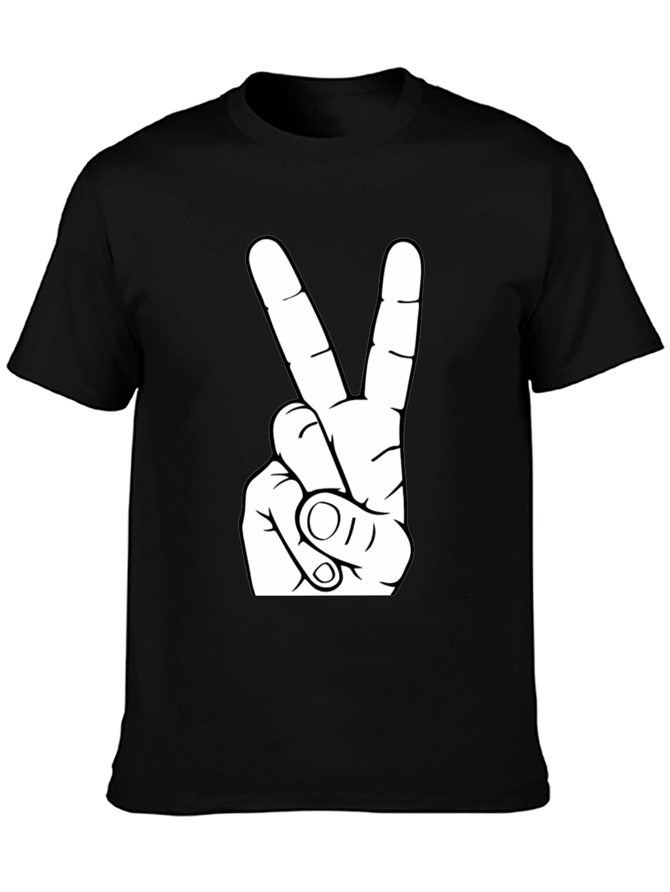 Peace Sign Graphic Tee - Black T-Shirt