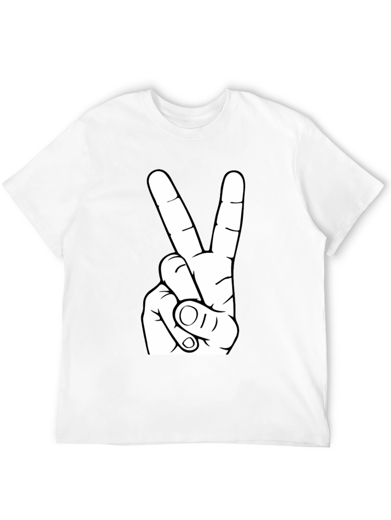 Peace Sign Graphic Tee - Black T-Shirt