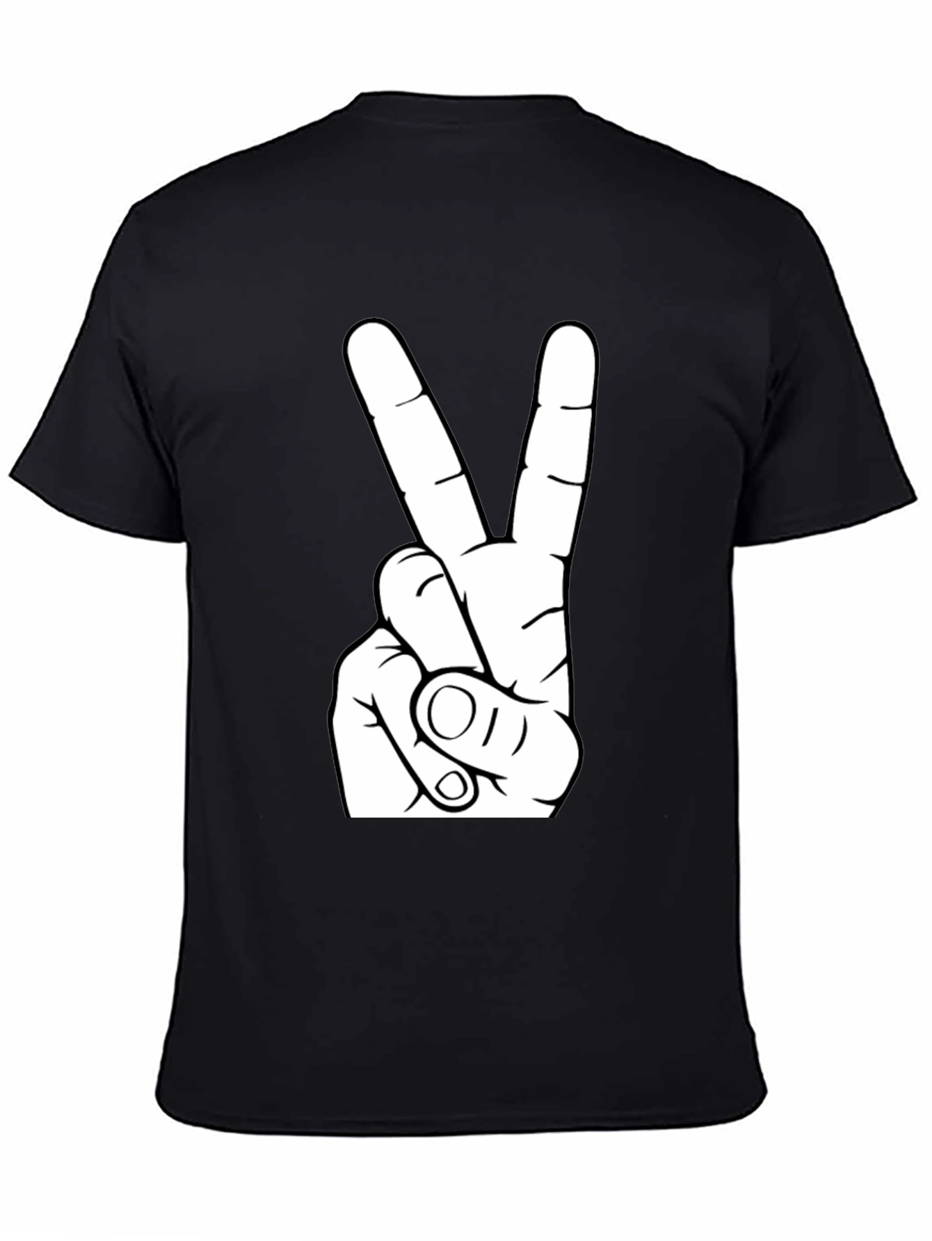 Peace Sign Graphic Tee - Black T-Shirt
