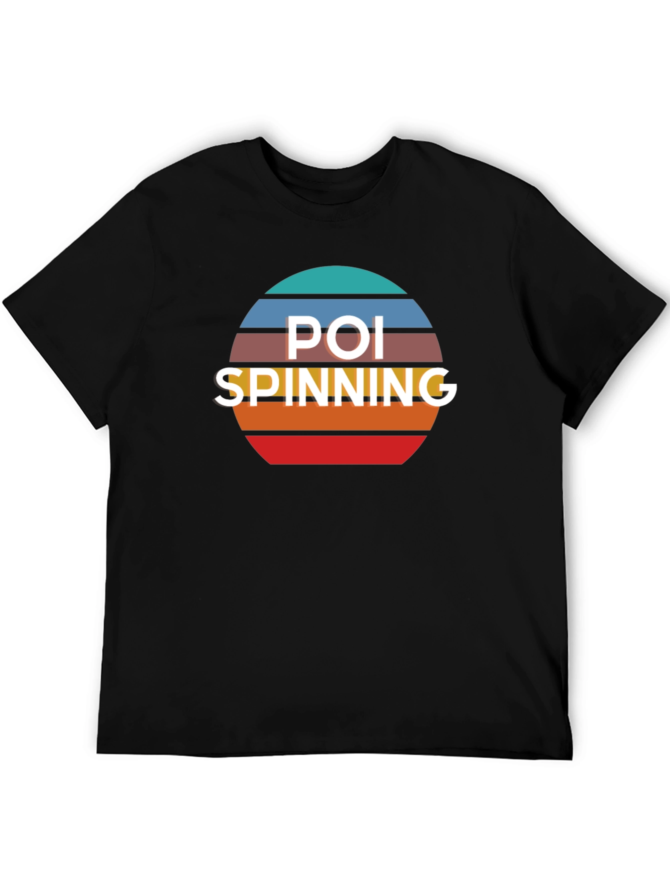 Poi Spinning Retro T-Shirt - Black