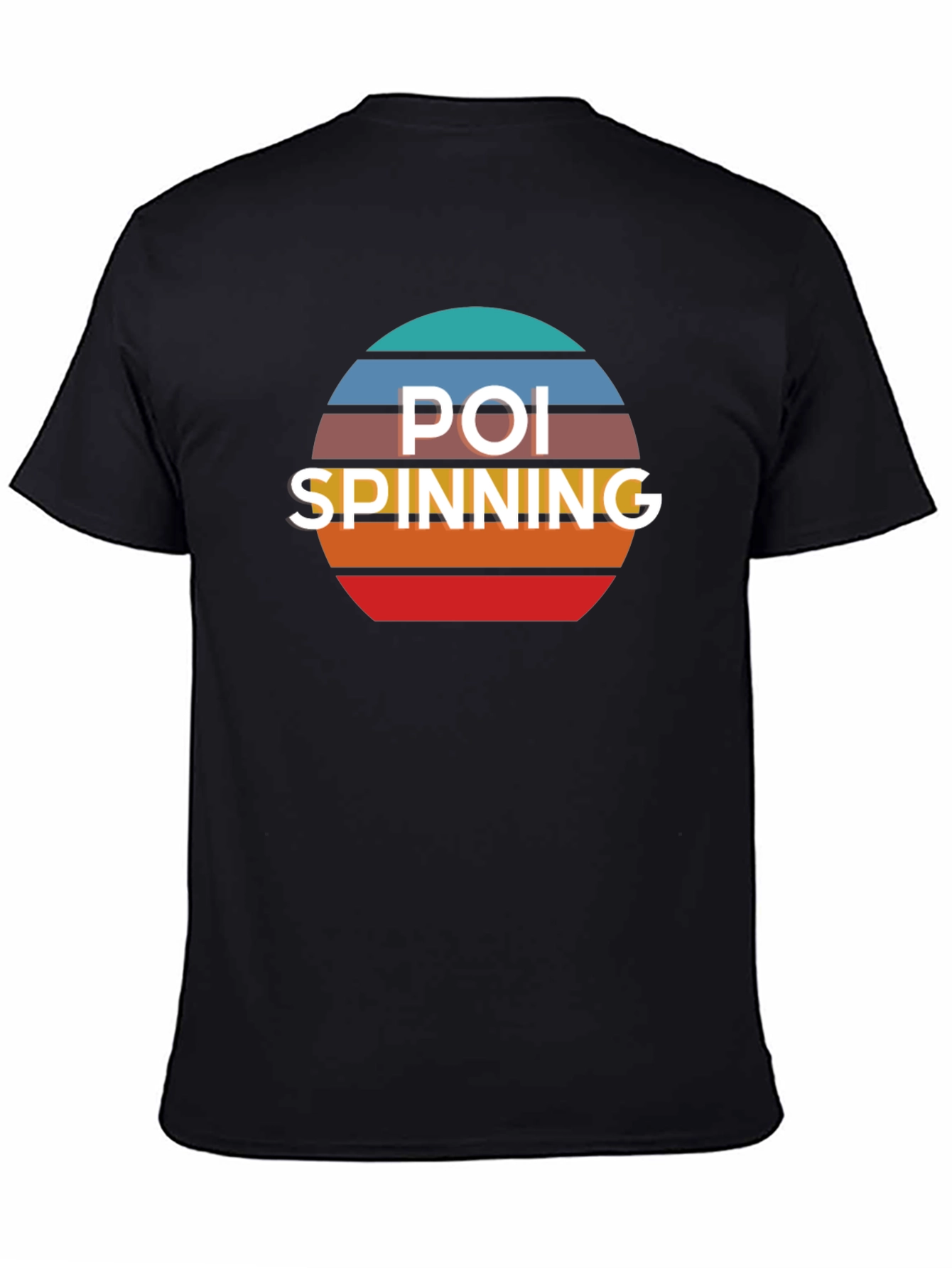 Poi Spinning Retro T-Shirt - Black