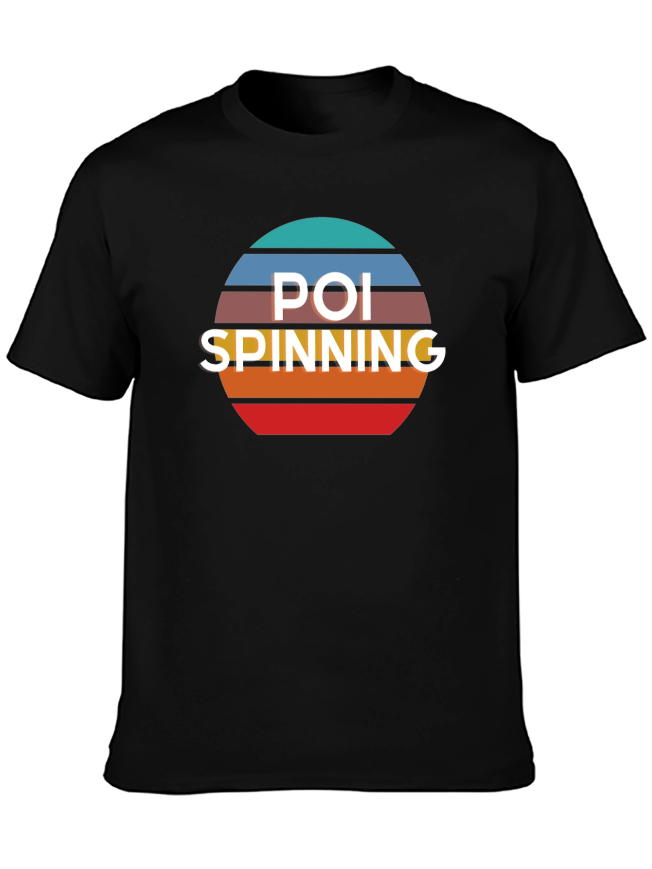 Poi Spinning Retro T-Shirt - Black